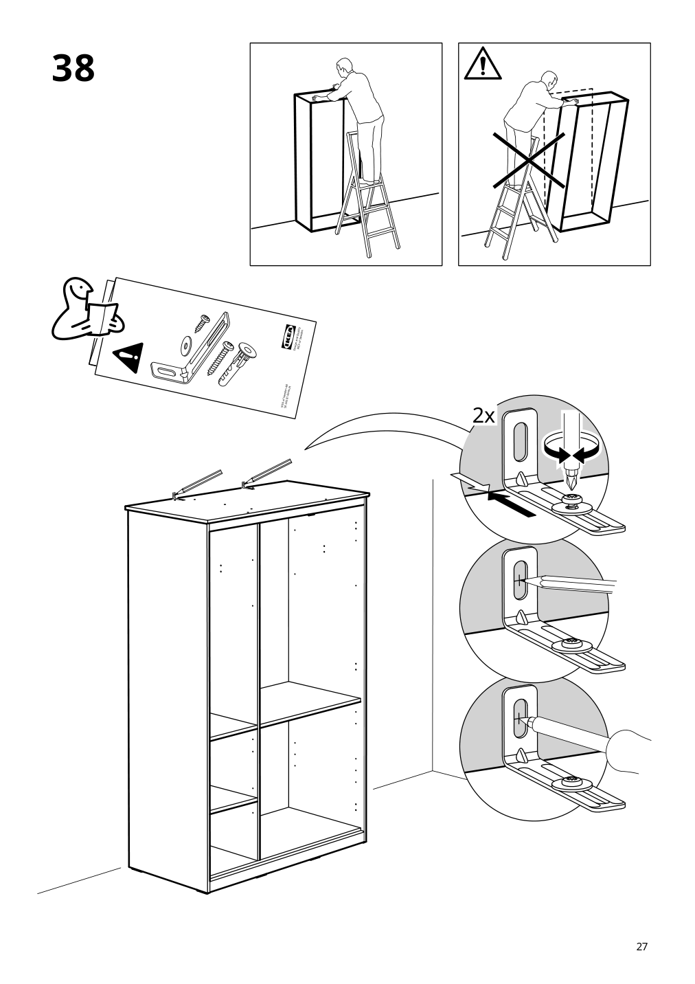 Assembly instructions for IKEA Songesand wardrobe brown | Page 27 - IKEA SONGESAND wardrobe 603.751.33