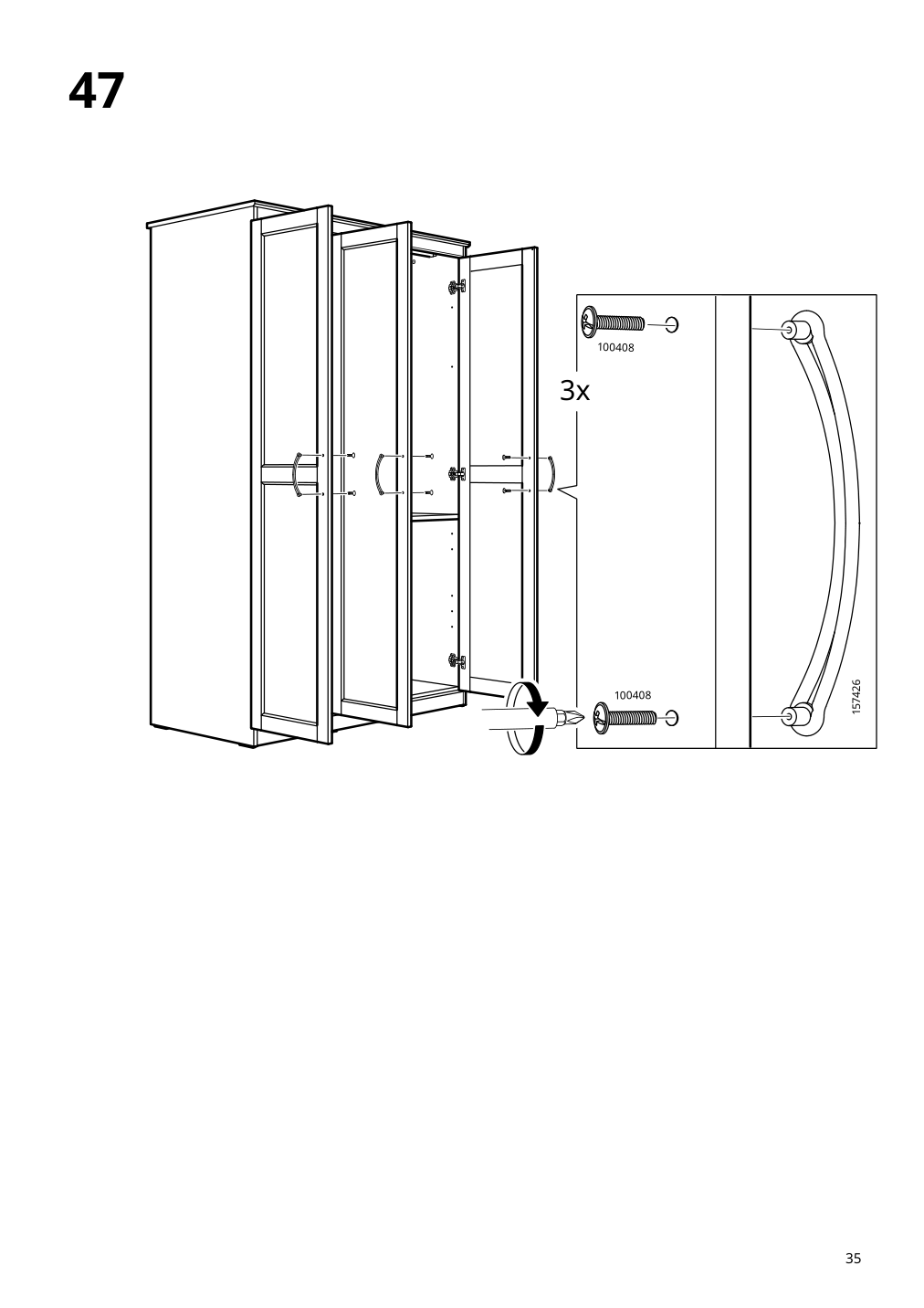 Assembly instructions for IKEA Songesand wardrobe brown | Page 35 - IKEA SONGESAND wardrobe 603.751.33