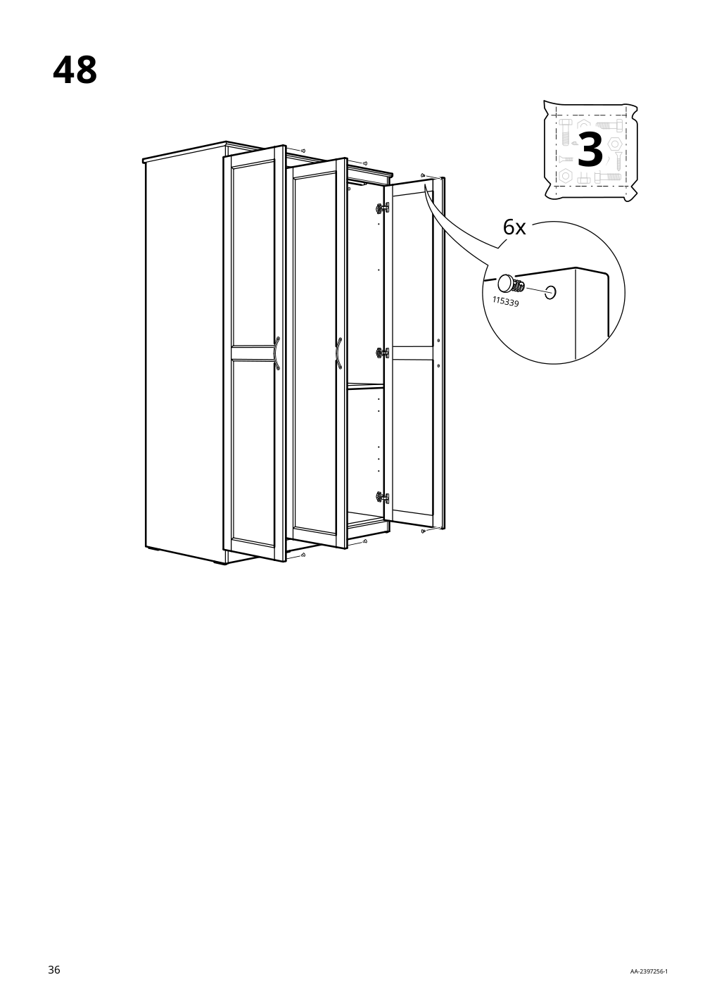 Assembly instructions for IKEA Songesand wardrobe brown | Page 36 - IKEA SONGESAND wardrobe 603.751.33