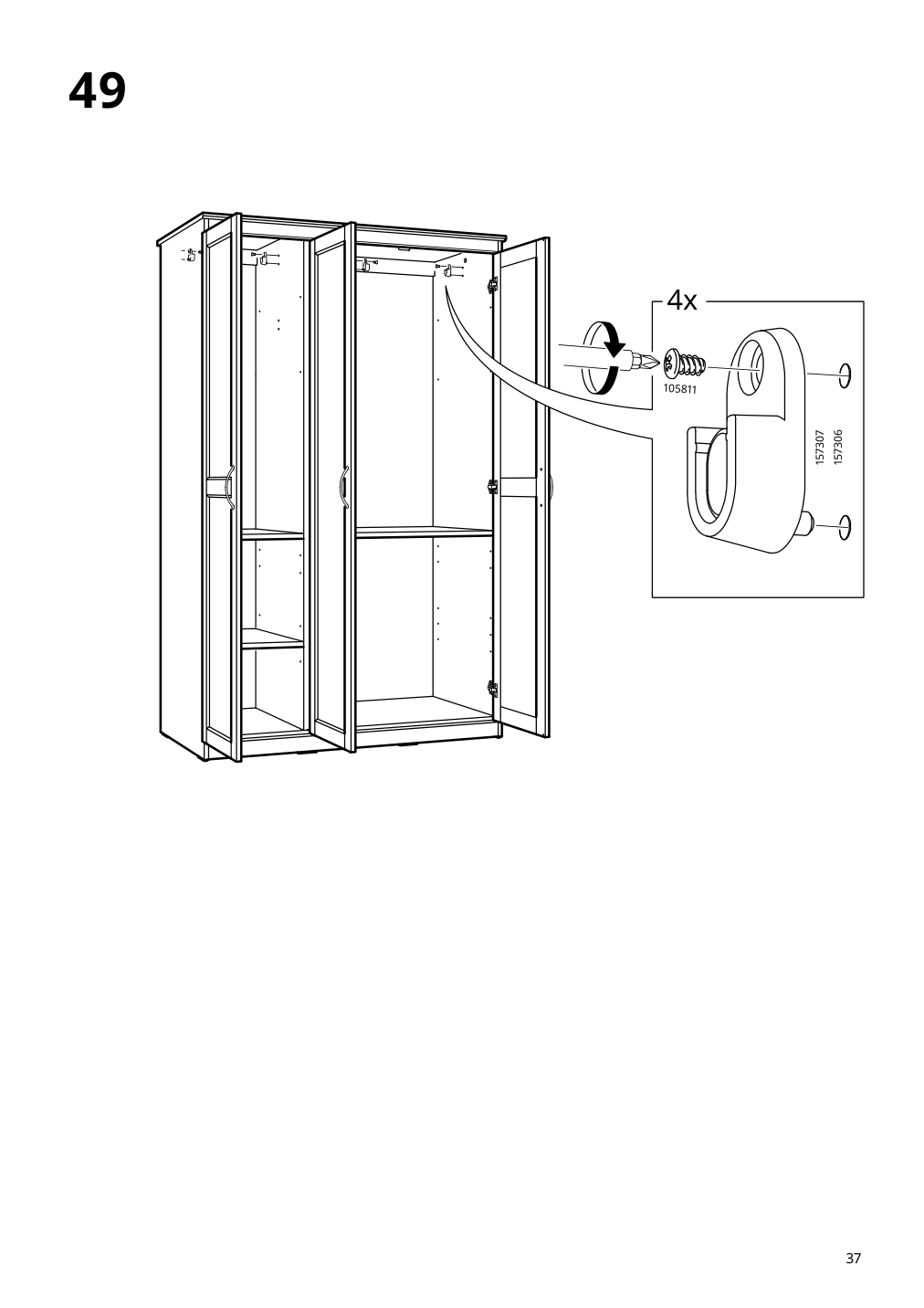 Assembly instructions for IKEA Songesand wardrobe brown | Page 37 - IKEA SONGESAND wardrobe 603.751.33