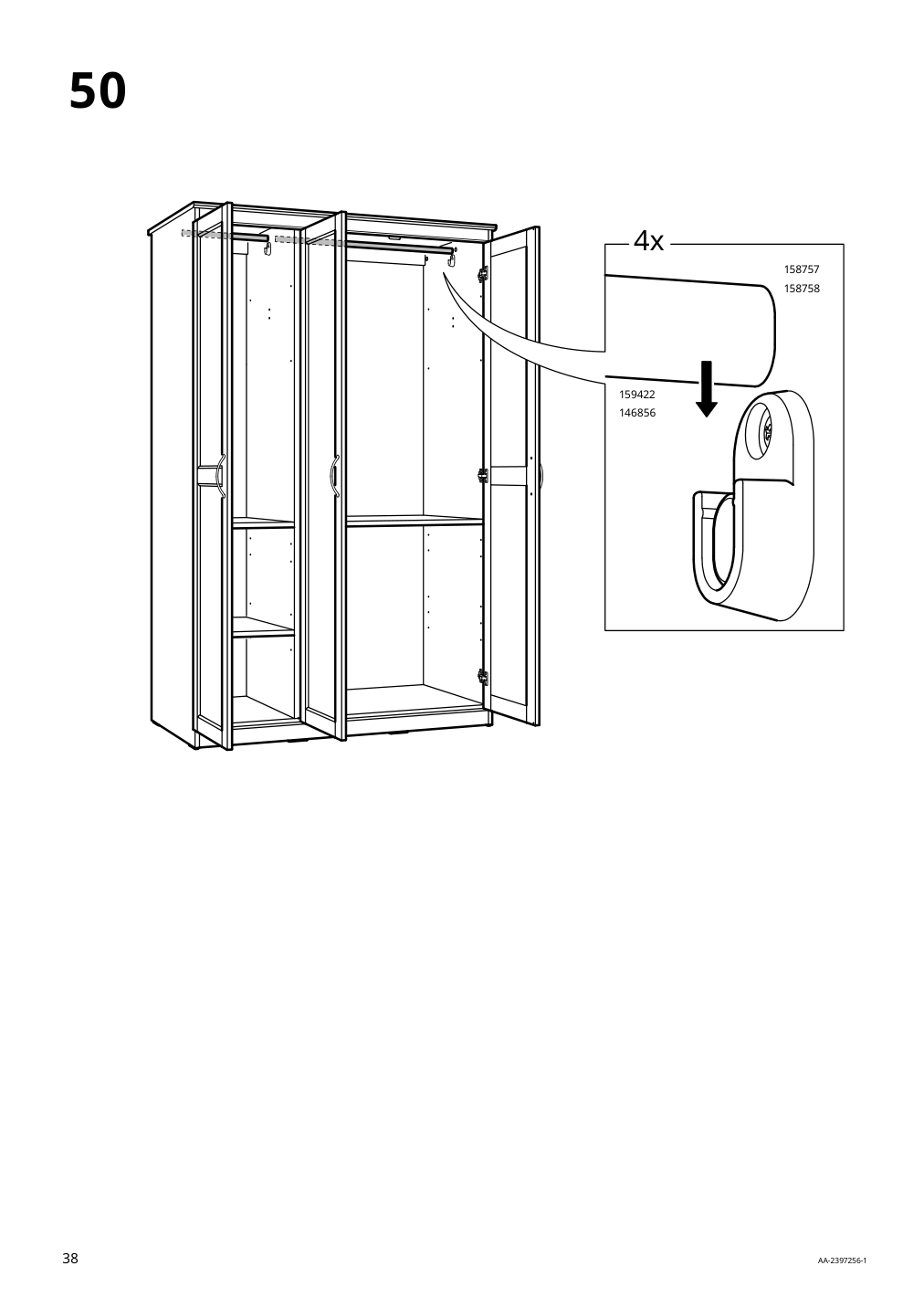 Assembly instructions for IKEA Songesand wardrobe brown | Page 38 - IKEA SONGESAND wardrobe 603.751.33