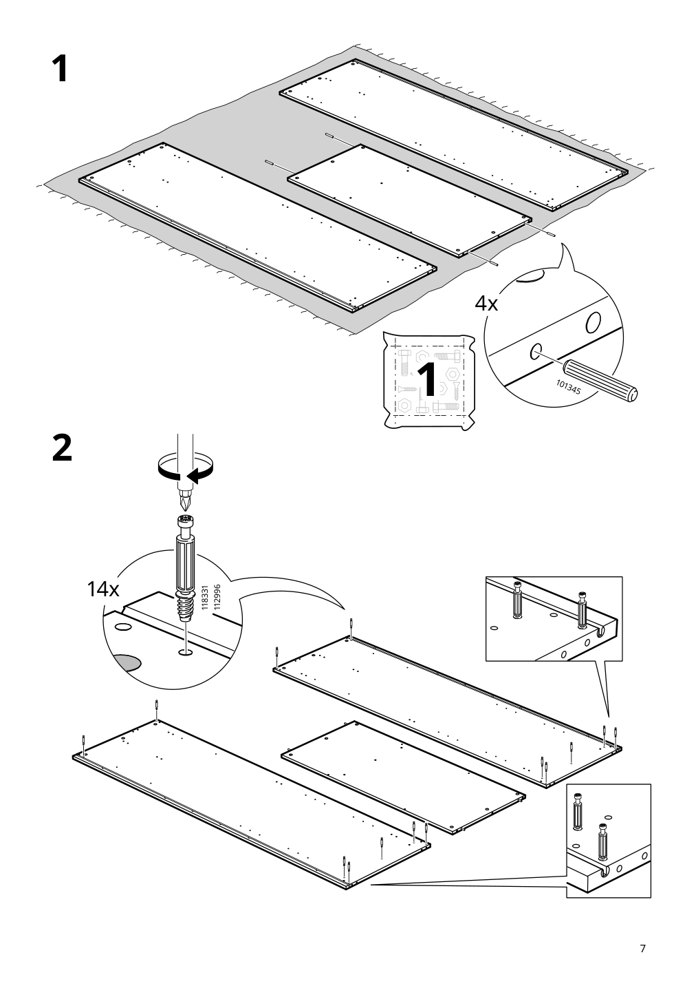 Assembly instructions for IKEA Songesand wardrobe brown | Page 7 - IKEA SONGESAND wardrobe 603.751.33