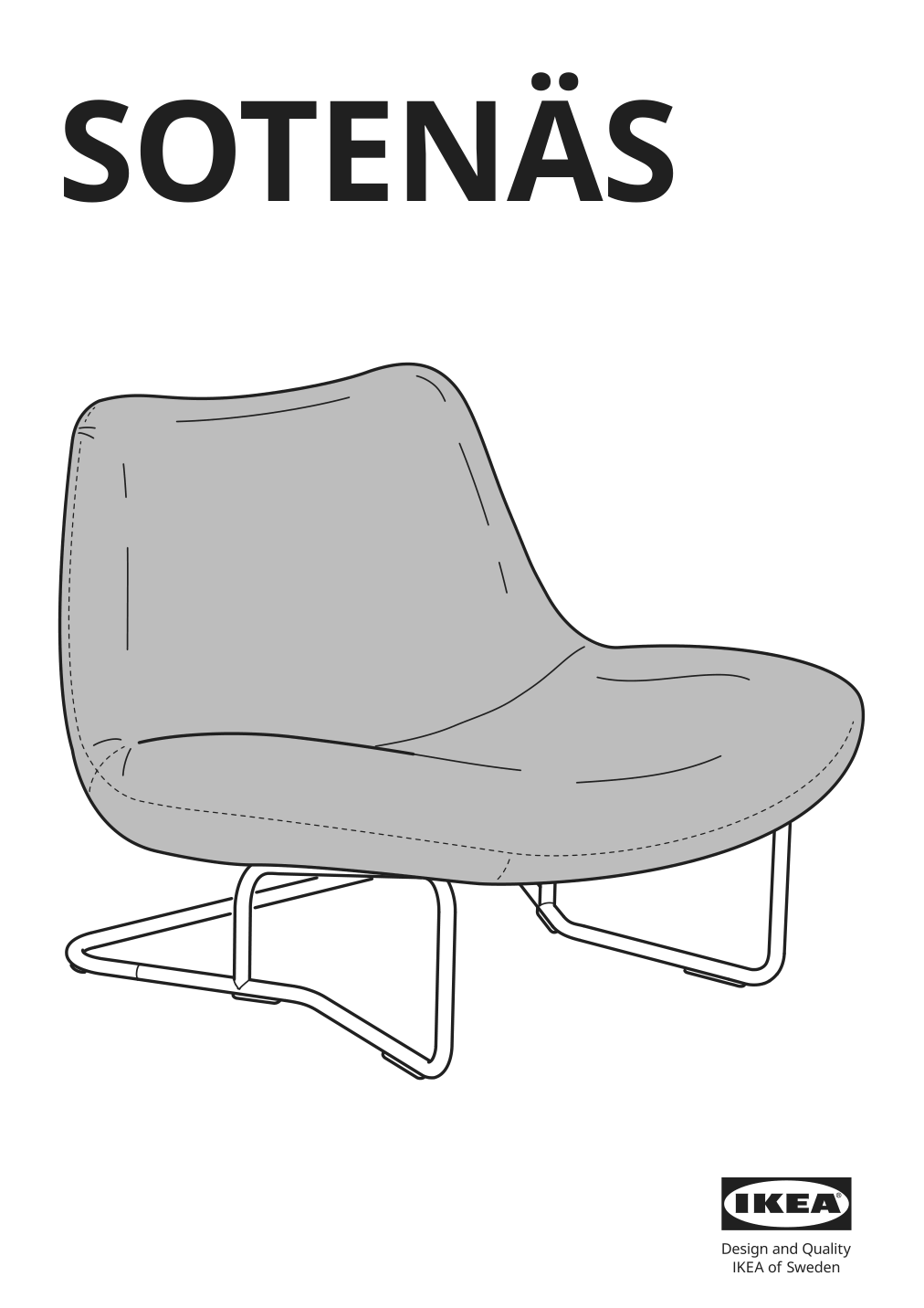 Assembly instructions for IKEA Sotenaes armchair hakebo yellow | Page 1 - IKEA SOTENÄS armchair 605.550.87