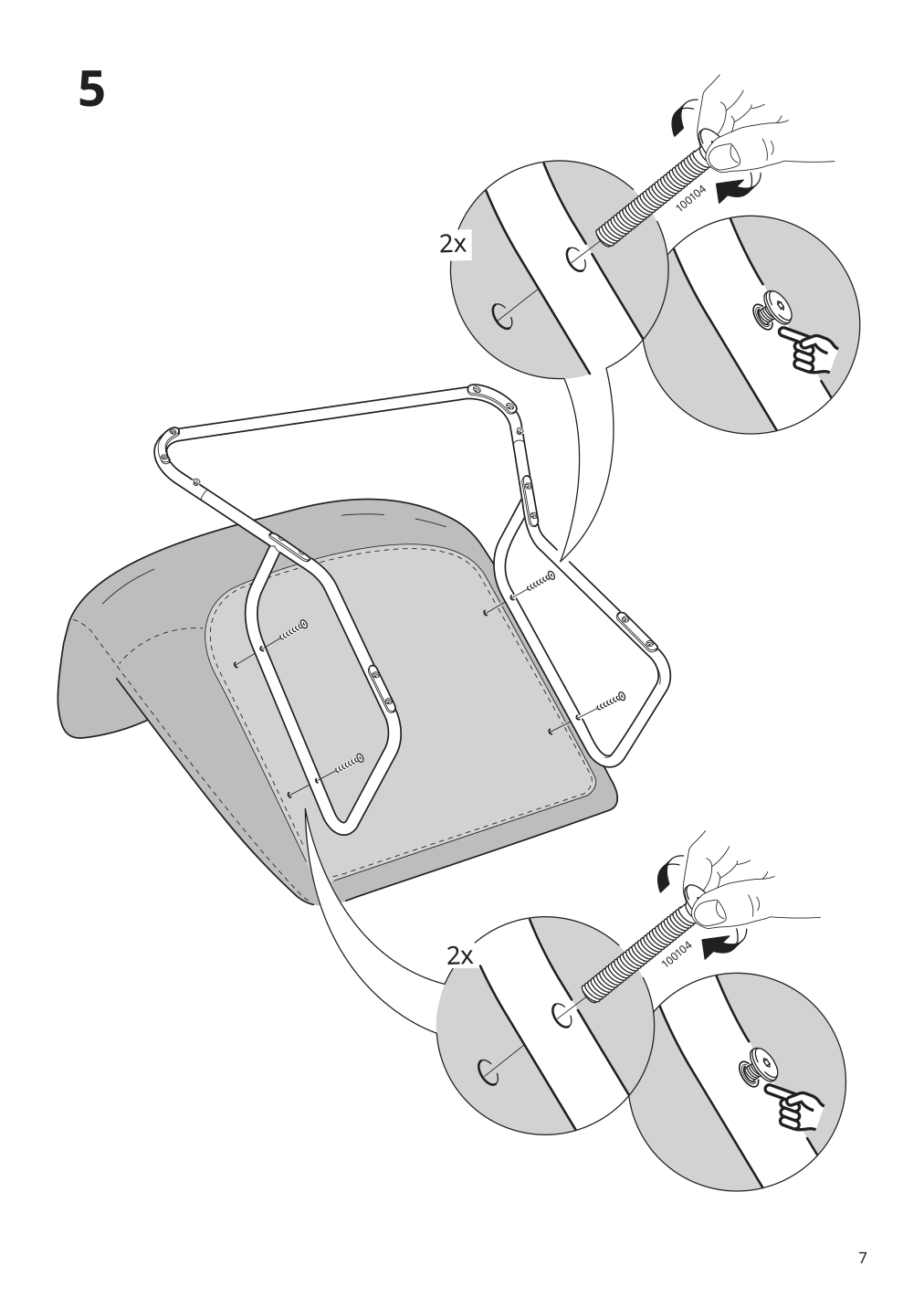 Assembly instructions for IKEA Sotenaes armchair hakebo yellow | Page 7 - IKEA SOTENÄS armchair 605.550.87