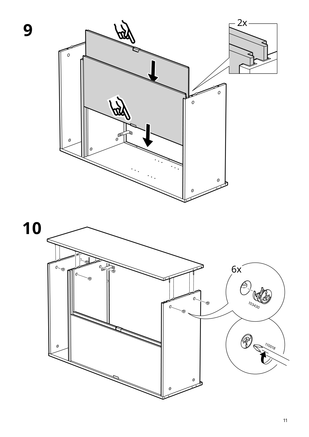 Assembly instructions for IKEA Spiksmed cabinet light gray | Page 11 - IKEA SPIKSMED TV storage combination 295.033.12