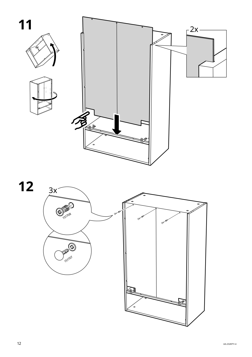 Assembly instructions for IKEA Spiksmed cabinet light gray | Page 12 - IKEA SPIKSMED TV storage combination 295.033.12