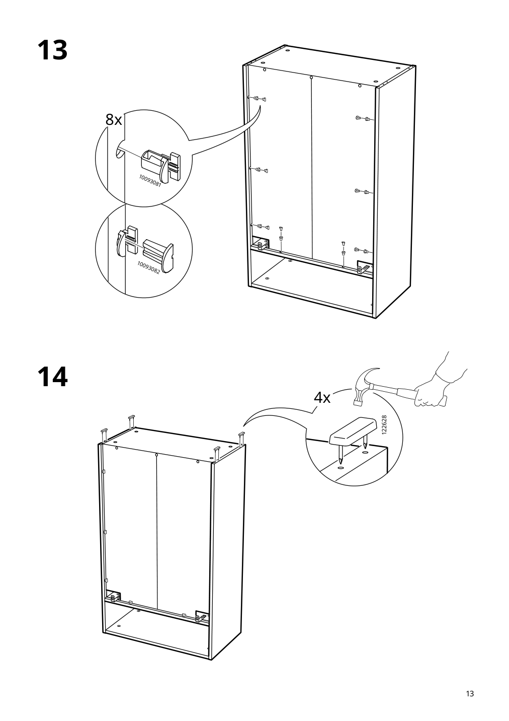 Assembly instructions for IKEA Spiksmed cabinet light gray | Page 13 - IKEA SPIKSMED TV storage combination 295.033.12