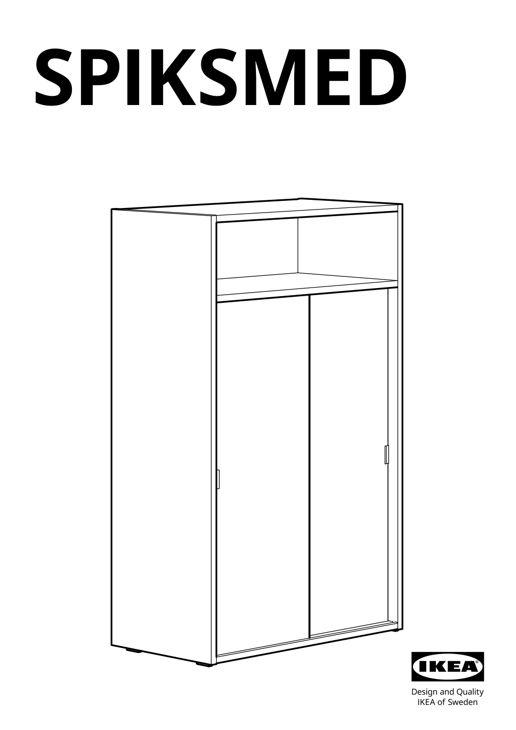 Assembly instructions for IKEA Spiksmed cabinet light gray | Page 1 - IKEA SPIKSMED cabinet combination 495.352.89