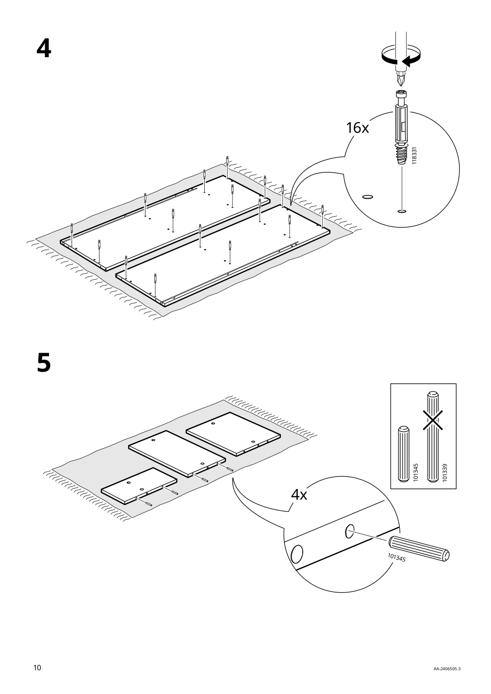 Assembly instructions for IKEA Spiksmed open shelf unit light gray | Page 10 - IKEA SPIKSMED cabinet combination 495.352.89