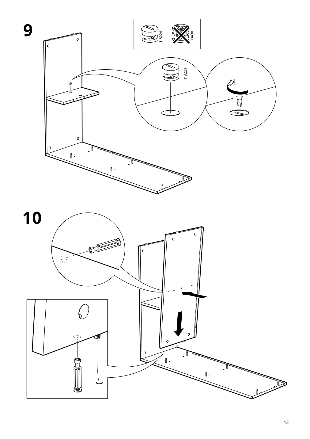 Assembly instructions for IKEA Spiksmed open shelf unit light gray | Page 13 - IKEA SPIKSMED cabinet combination 495.352.89