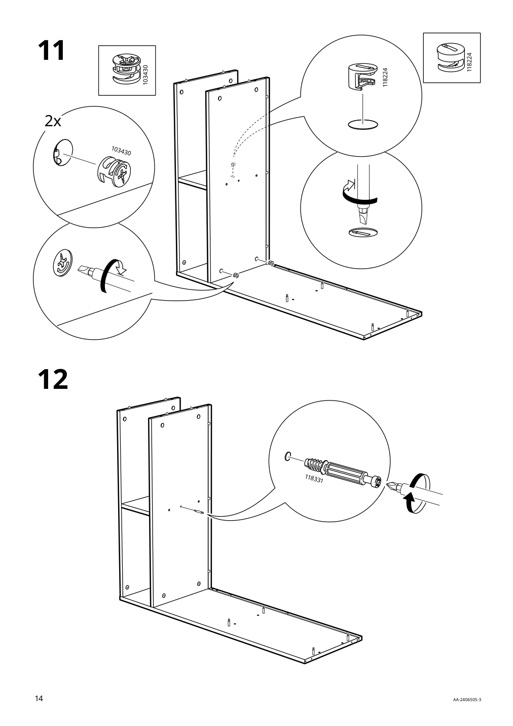 Assembly instructions for IKEA Spiksmed open shelf unit light gray | Page 14 - IKEA SPIKSMED cabinet combination 495.352.89