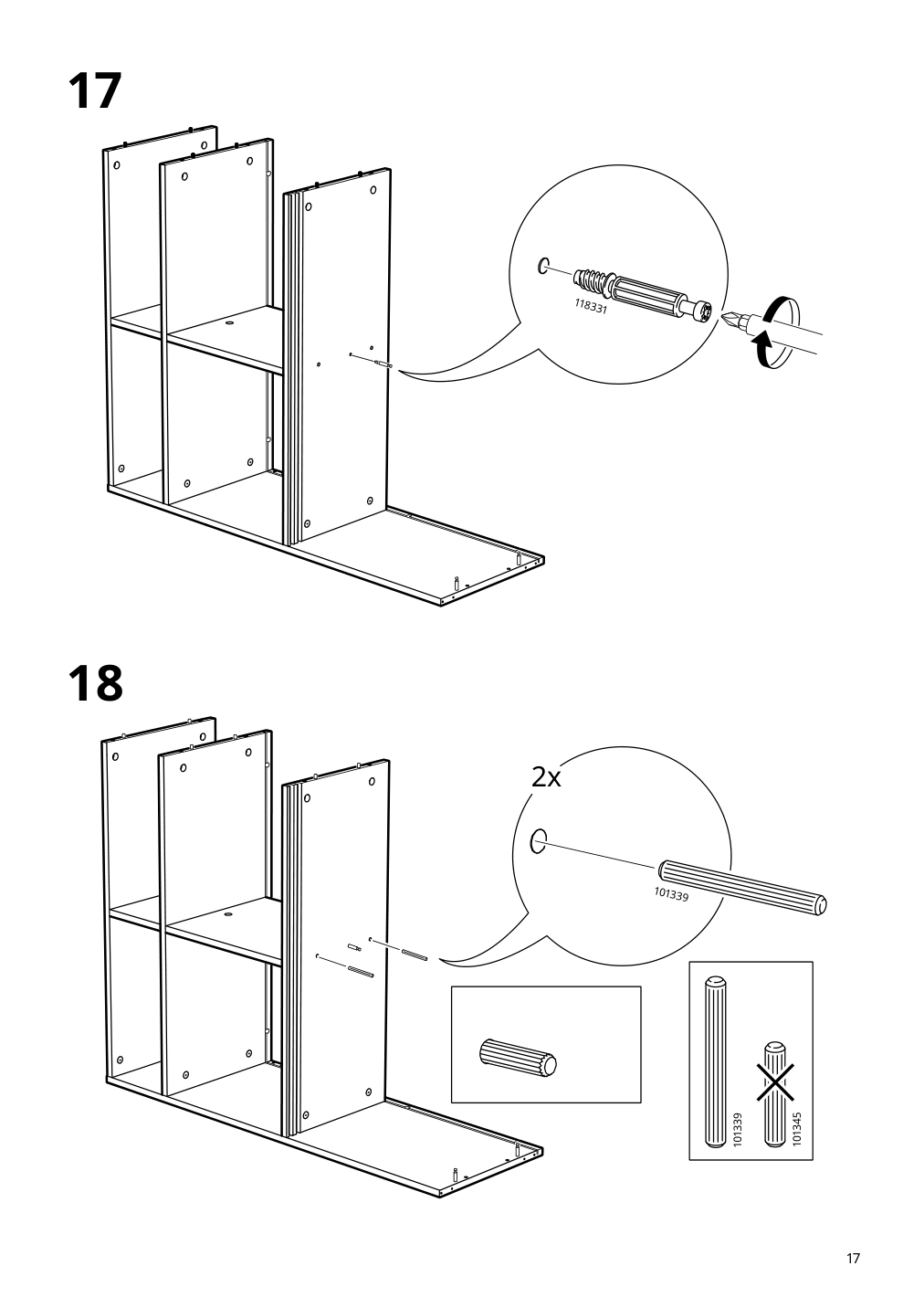 Assembly instructions for IKEA Spiksmed open shelf unit light gray | Page 17 - IKEA SPIKSMED cabinet combination 495.352.89