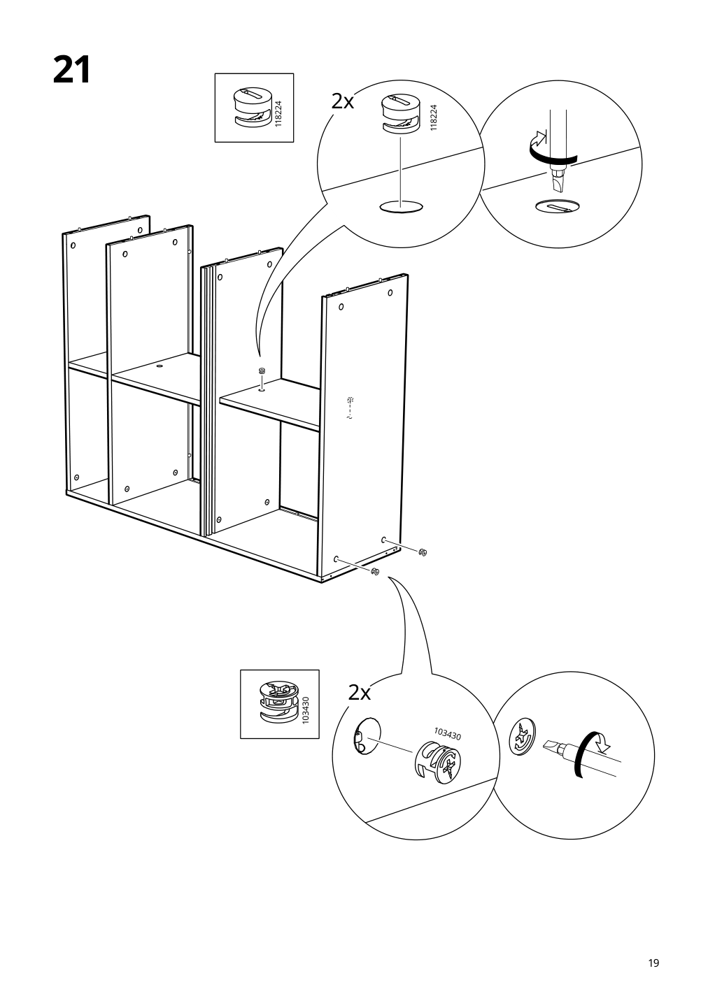 Assembly instructions for IKEA Spiksmed open shelf unit light gray | Page 19 - IKEA SPIKSMED cabinet combination 495.352.89