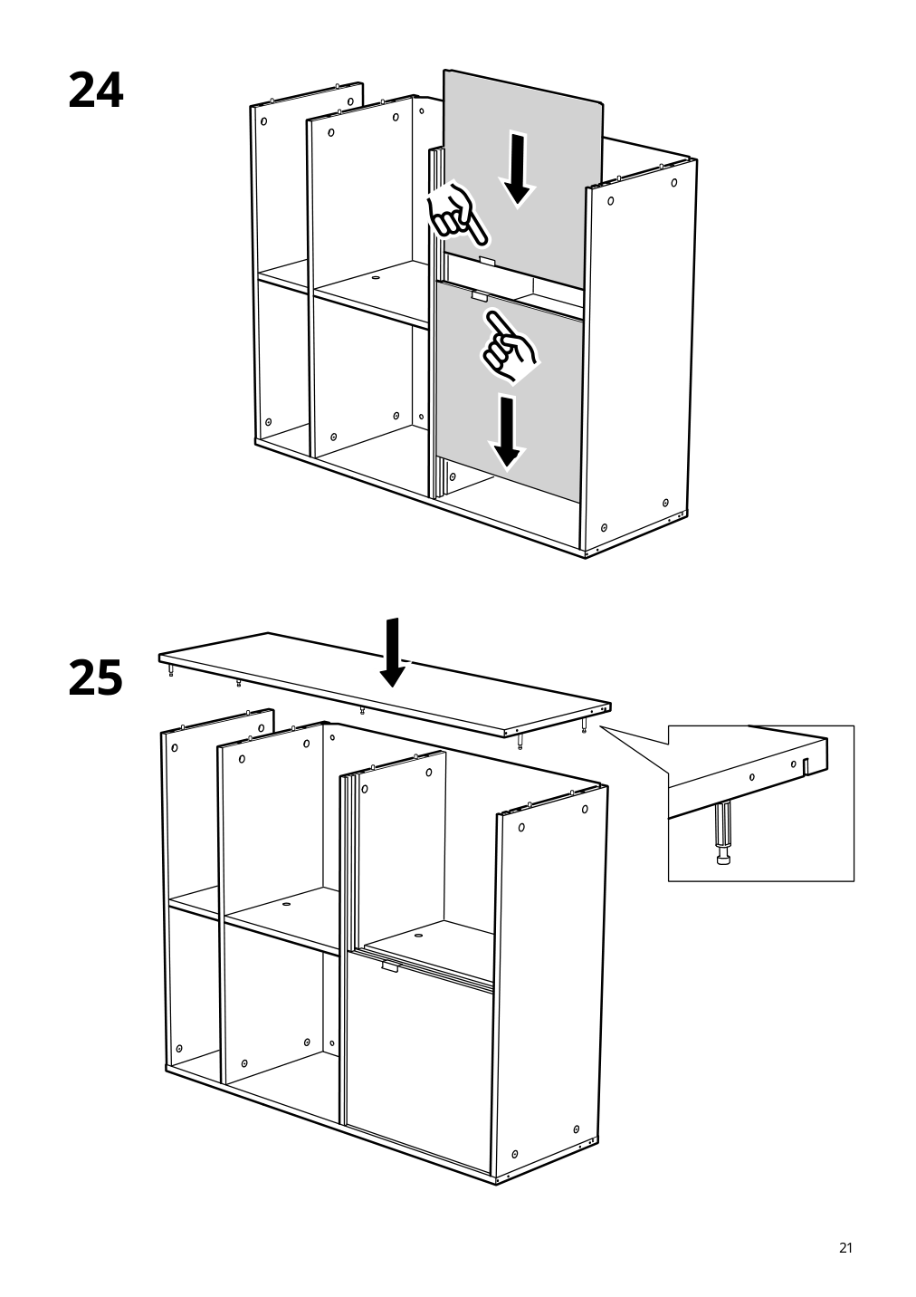 Assembly instructions for IKEA Spiksmed open shelf unit light gray | Page 21 - IKEA SPIKSMED cabinet combination 495.352.89