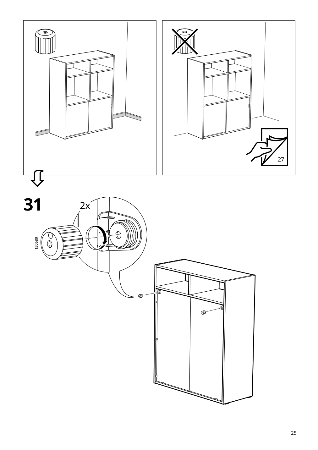 Assembly instructions for IKEA Spiksmed open shelf unit light gray | Page 25 - IKEA SPIKSMED cabinet combination 495.352.89