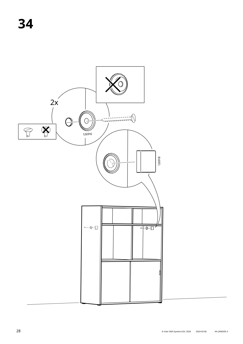 Assembly instructions for IKEA Spiksmed open shelf unit light gray | Page 28 - IKEA SPIKSMED cabinet combination 495.352.89