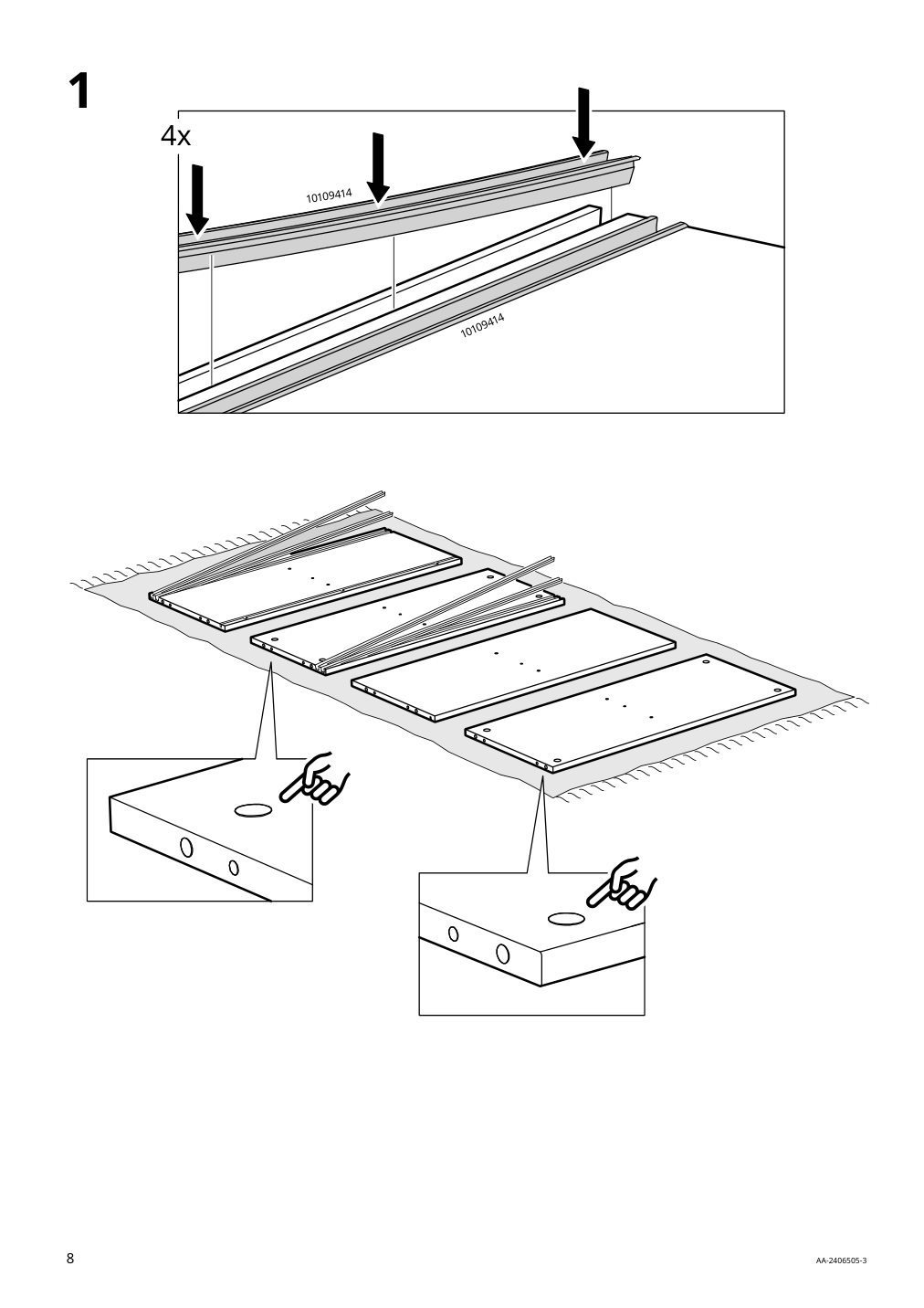 Assembly instructions for IKEA Spiksmed open shelf unit light gray | Page 8 - IKEA SPIKSMED cabinet combination 495.352.89