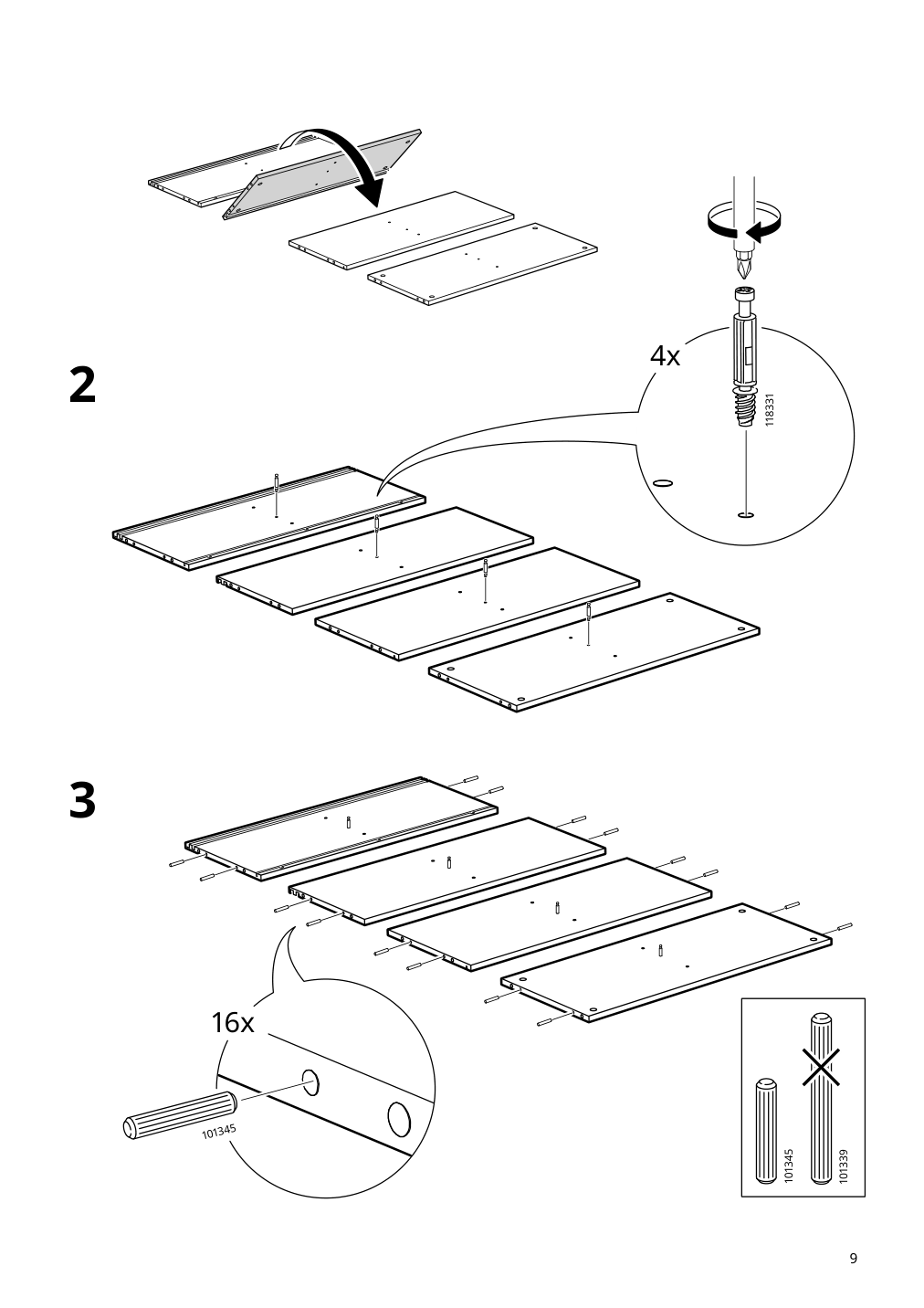 Assembly instructions for IKEA Spiksmed open shelf unit light gray | Page 9 - IKEA SPIKSMED cabinet combination 495.352.89