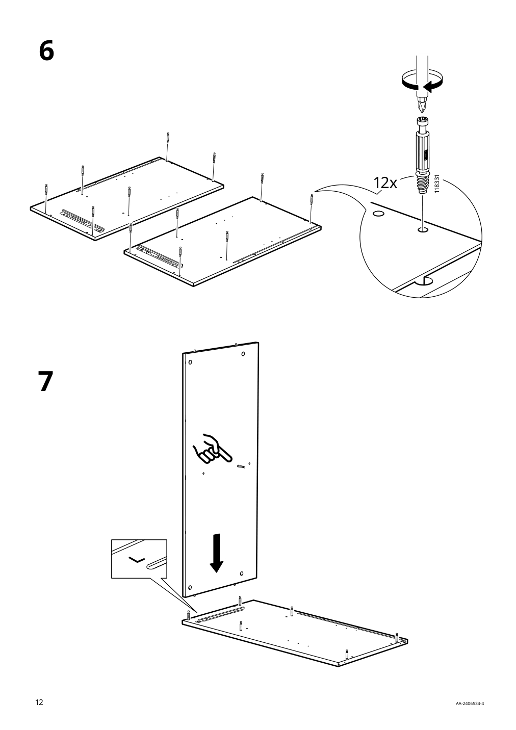 Assembly instructions for IKEA Spiksmed sideboard light gray | Page 12 - IKEA SPIKSMED storage combination 695.352.88