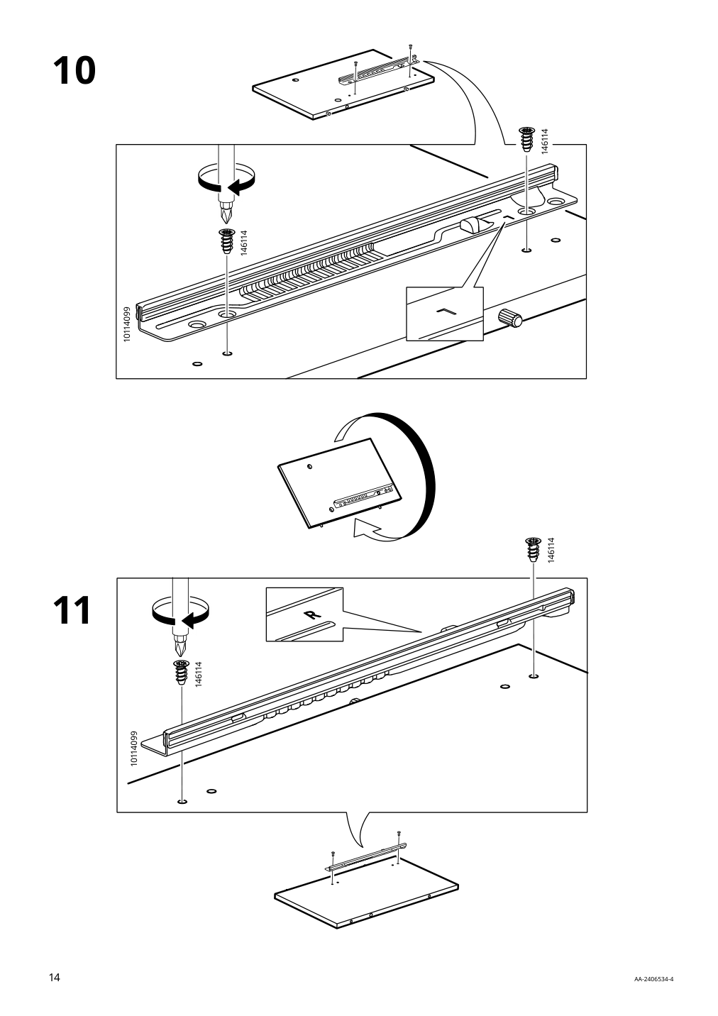 Assembly instructions for IKEA Spiksmed sideboard light gray | Page 14 - IKEA SPIKSMED storage combination 695.352.88