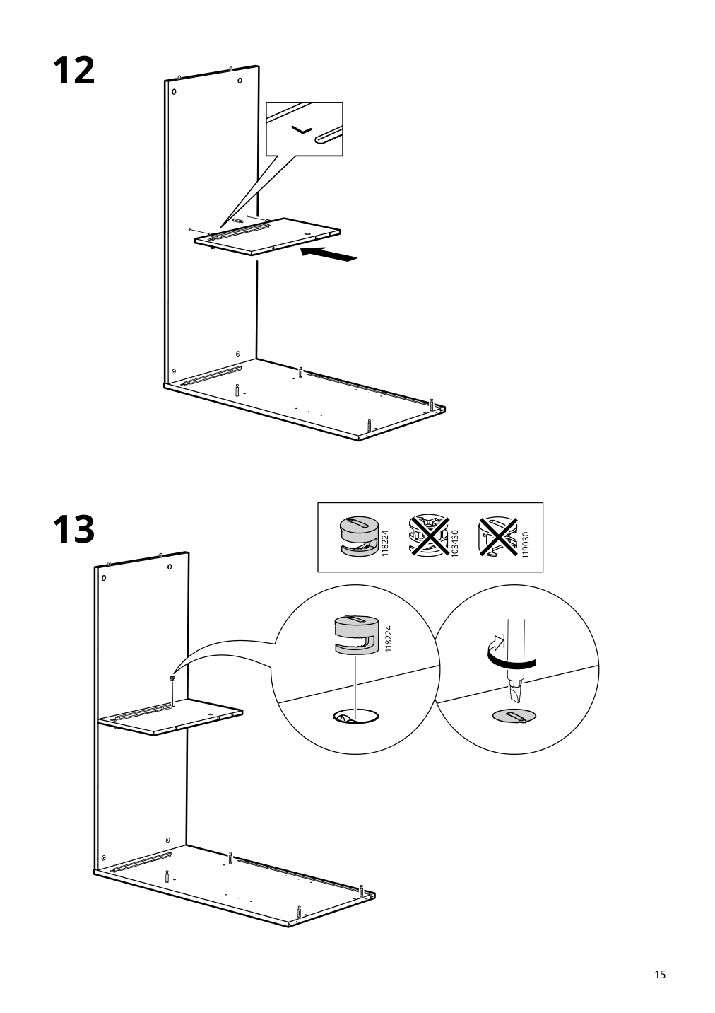 Assembly instructions for IKEA Spiksmed sideboard light gray | Page 15 - IKEA SPIKSMED storage combination 695.352.88