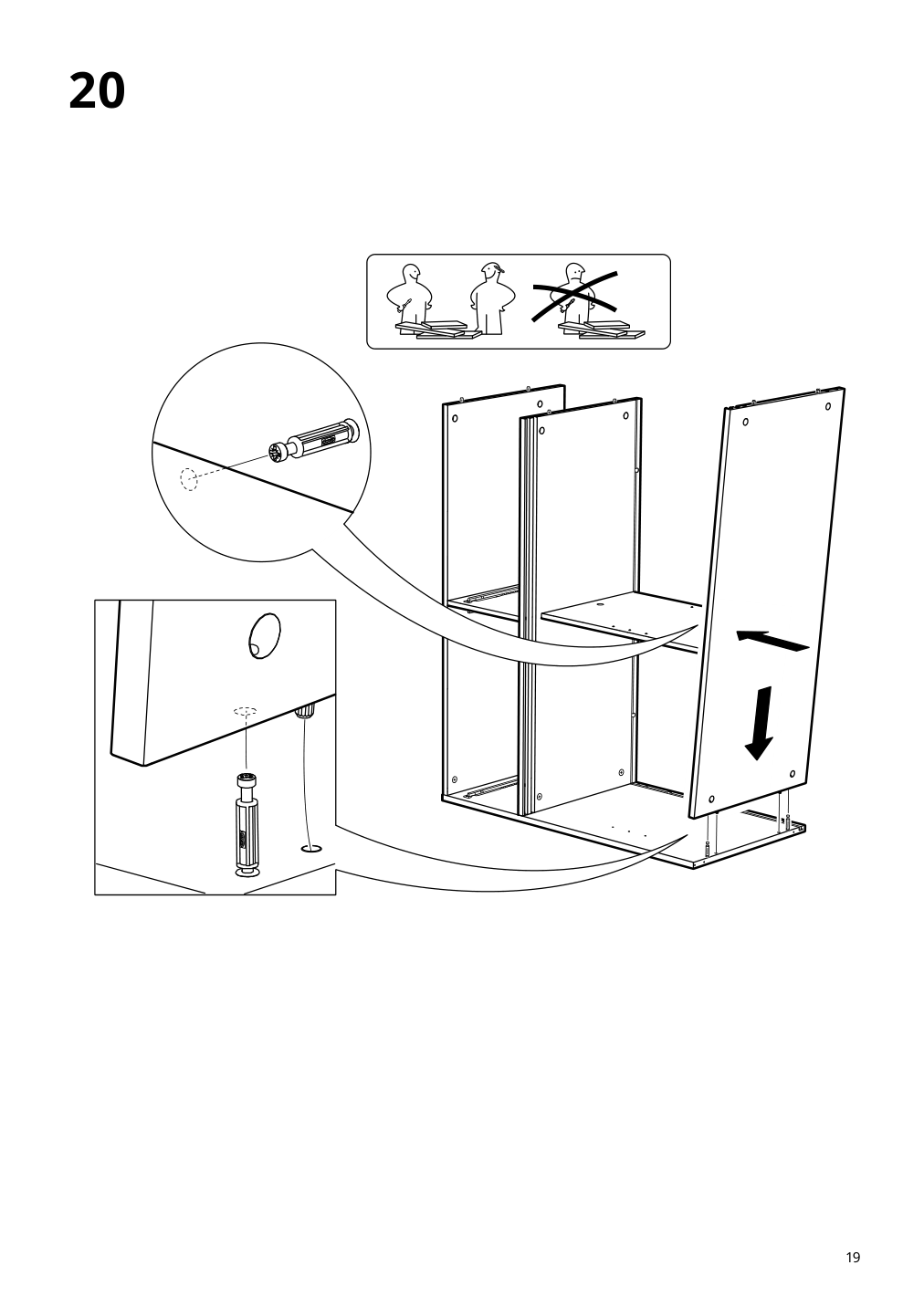 Assembly instructions for IKEA Spiksmed sideboard light gray | Page 19 - IKEA SPIKSMED storage combination 695.352.88