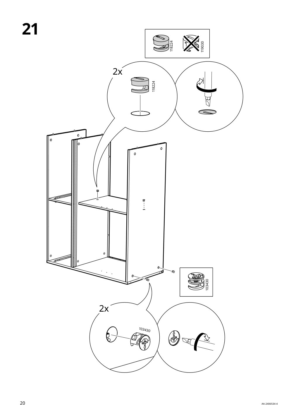 Assembly instructions for IKEA Spiksmed sideboard light gray | Page 20 - IKEA SPIKSMED storage combination 695.352.88