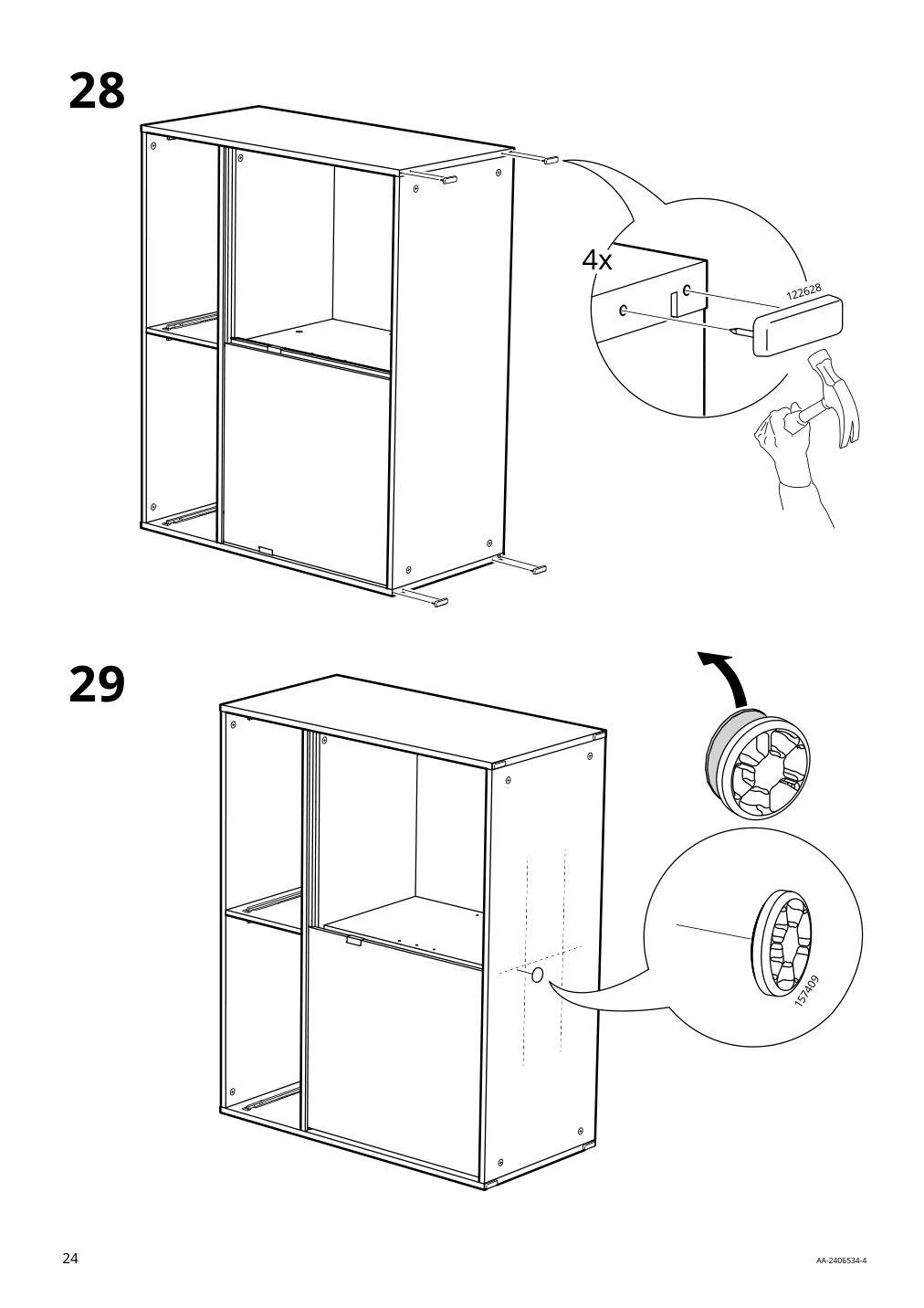 Assembly instructions for IKEA Spiksmed sideboard light gray | Page 24 - IKEA SPIKSMED storage combination 695.352.88