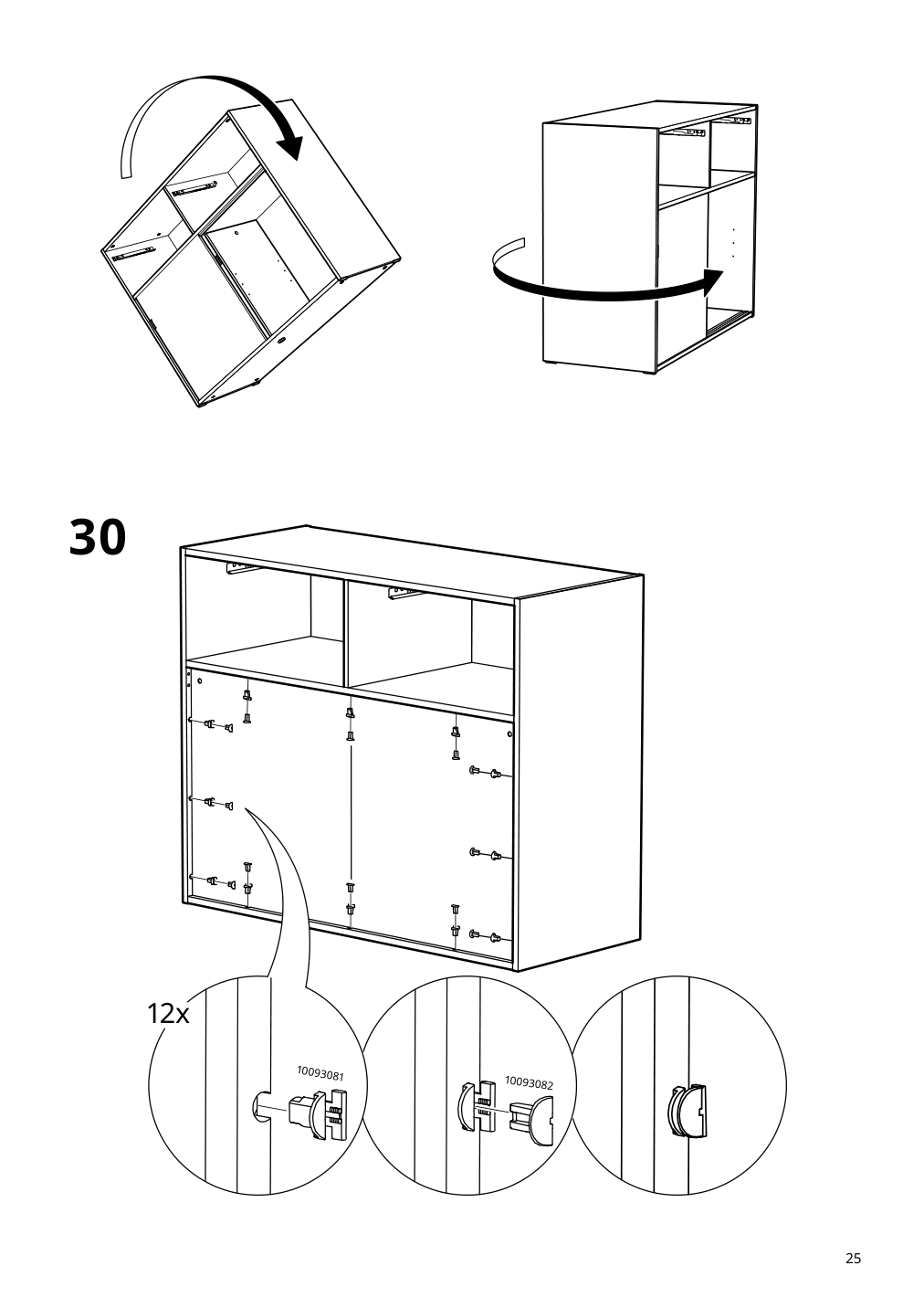 Assembly instructions for IKEA Spiksmed sideboard light gray | Page 25 - IKEA SPIKSMED storage combination 695.352.88