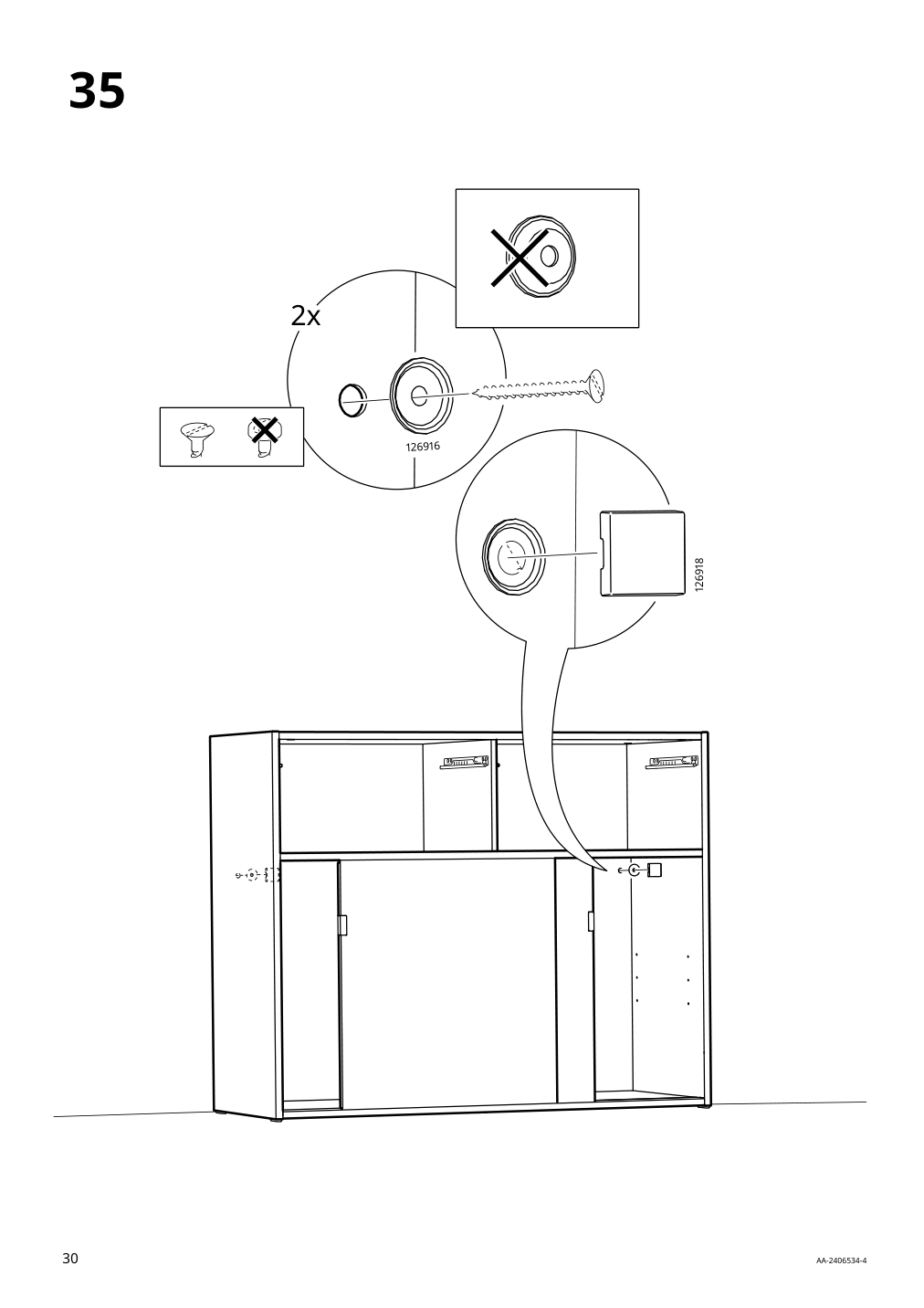 Assembly instructions for IKEA Spiksmed sideboard light gray | Page 30 - IKEA SPIKSMED storage combination 695.352.88