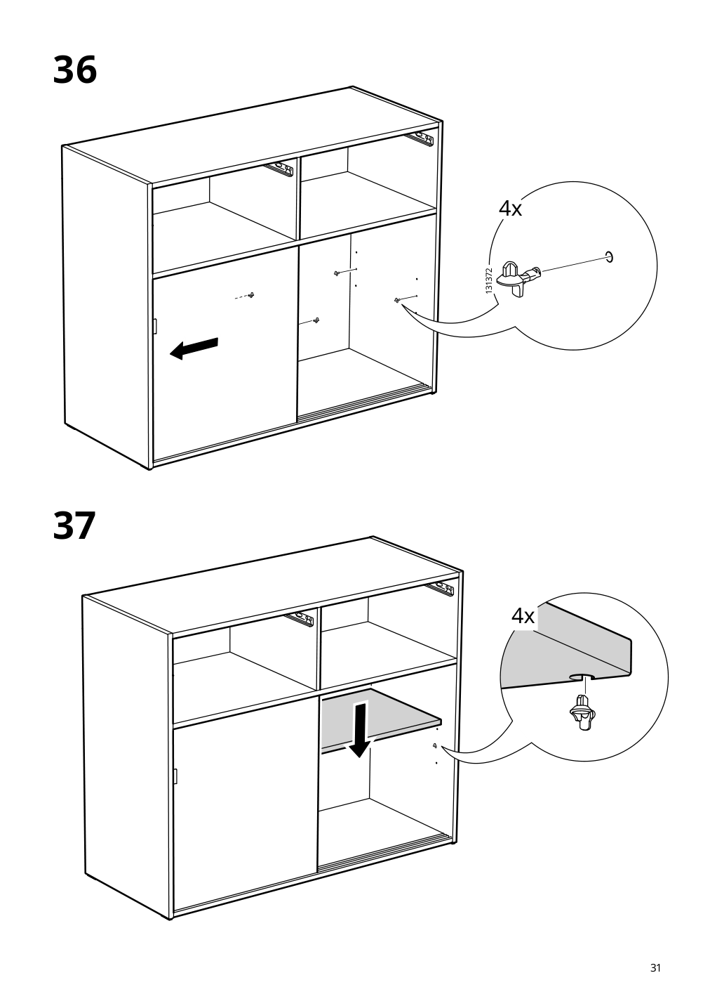 Assembly instructions for IKEA Spiksmed sideboard light gray | Page 31 - IKEA SPIKSMED storage combination 695.352.88