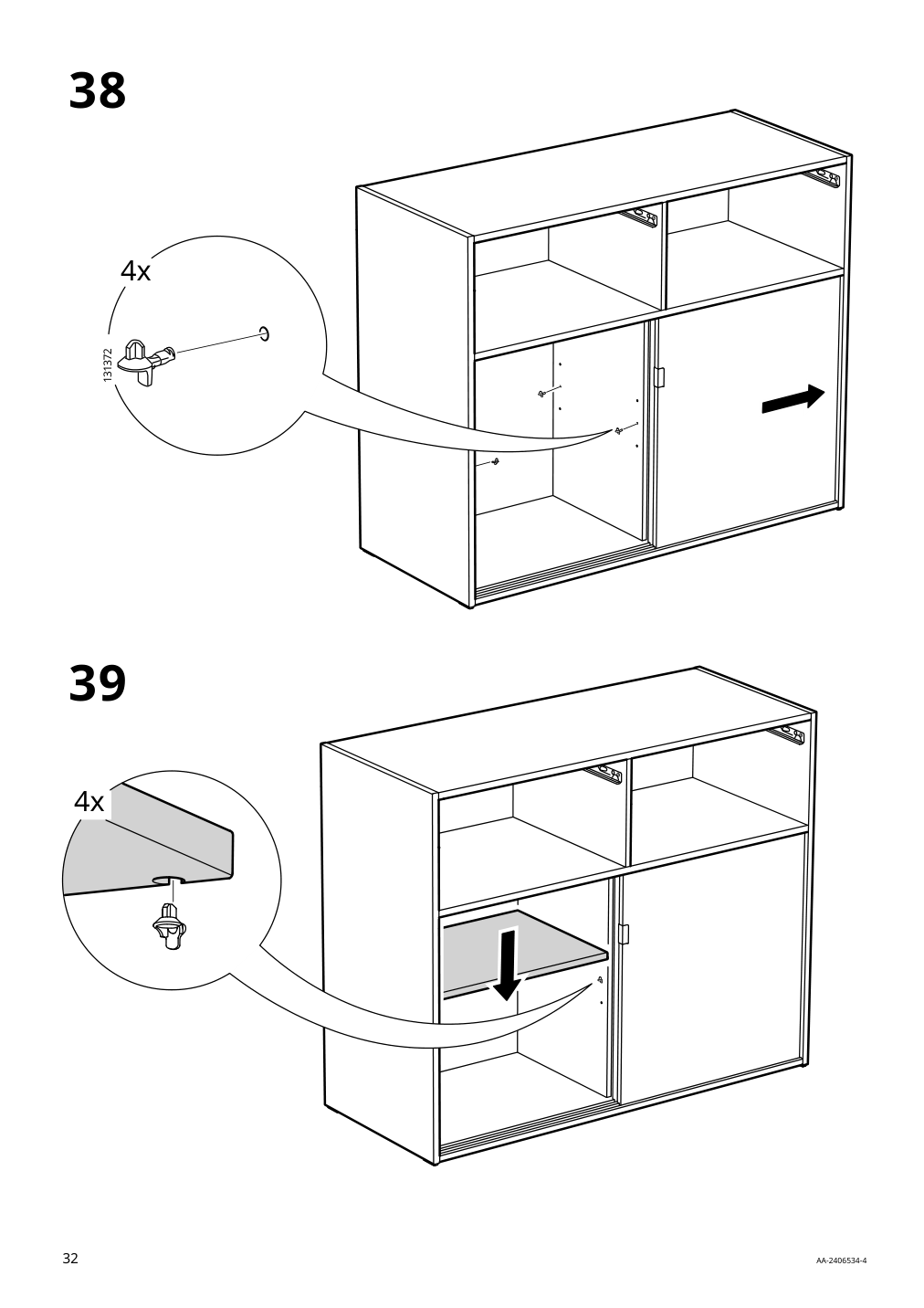 Assembly instructions for IKEA Spiksmed sideboard light gray | Page 32 - IKEA SPIKSMED storage combination 695.352.88