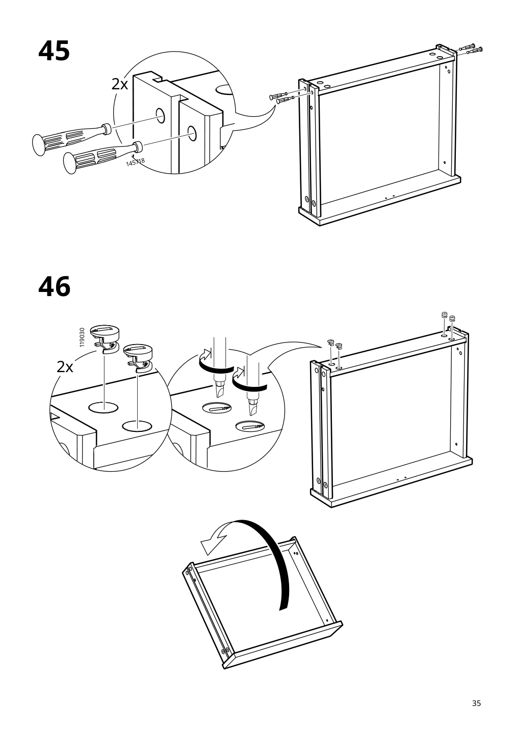 Assembly instructions for IKEA Spiksmed sideboard light gray | Page 35 - IKEA SPIKSMED storage combination 695.352.88