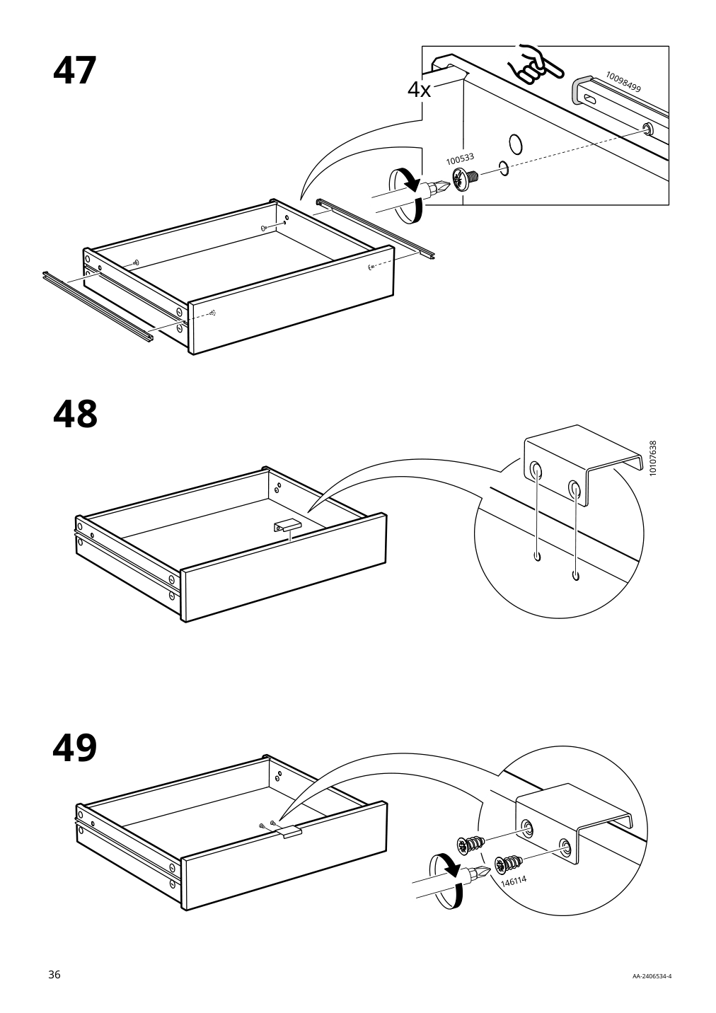 Assembly instructions for IKEA Spiksmed sideboard light gray | Page 36 - IKEA SPIKSMED storage combination 695.352.88