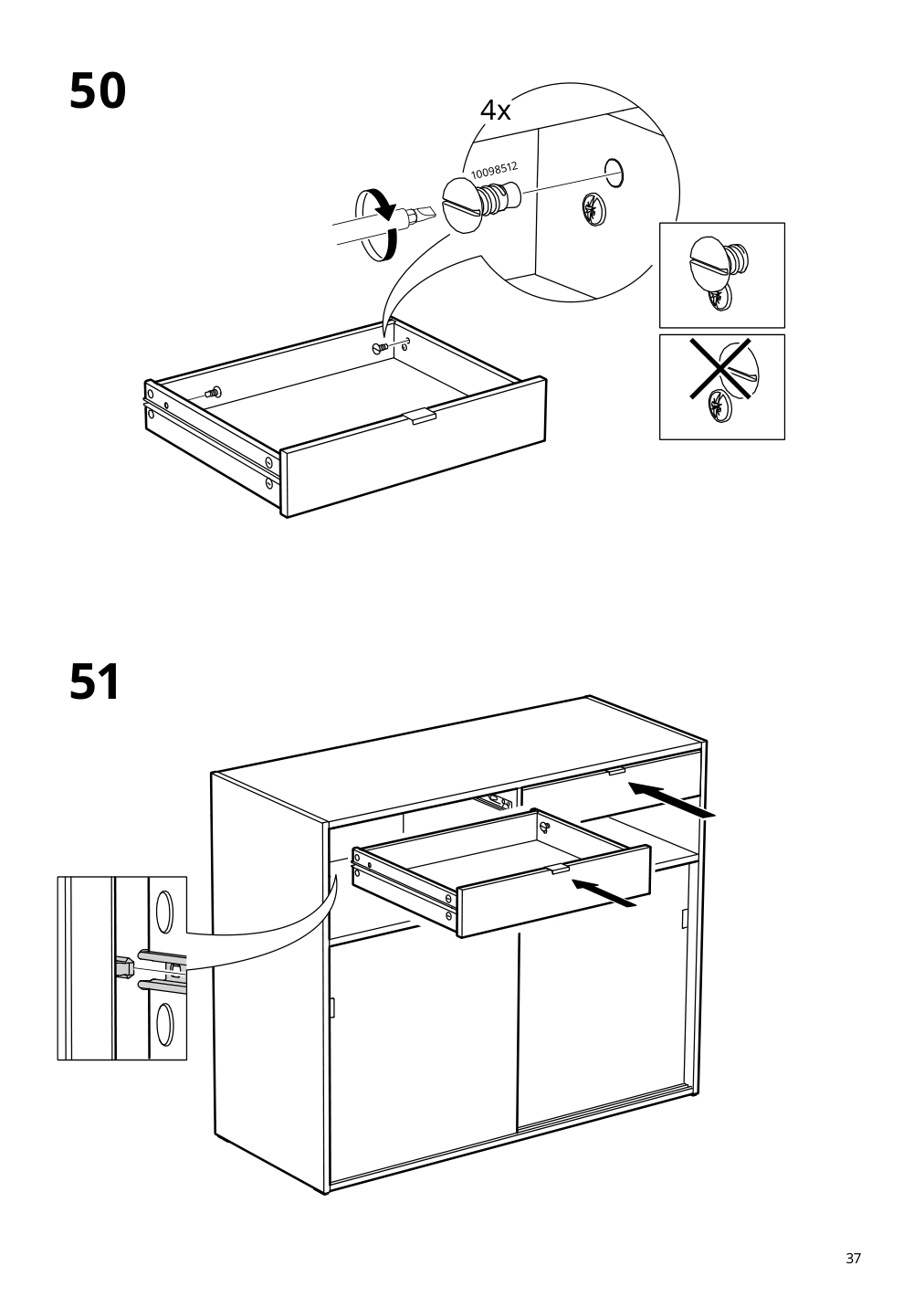 Assembly instructions for IKEA Spiksmed sideboard light gray | Page 37 - IKEA SPIKSMED storage combination 695.352.88