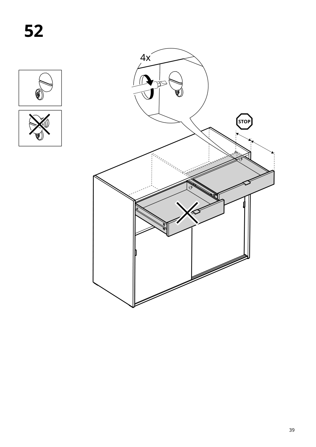 Assembly instructions for IKEA Spiksmed sideboard light gray | Page 39 - IKEA SPIKSMED storage combination 695.352.88