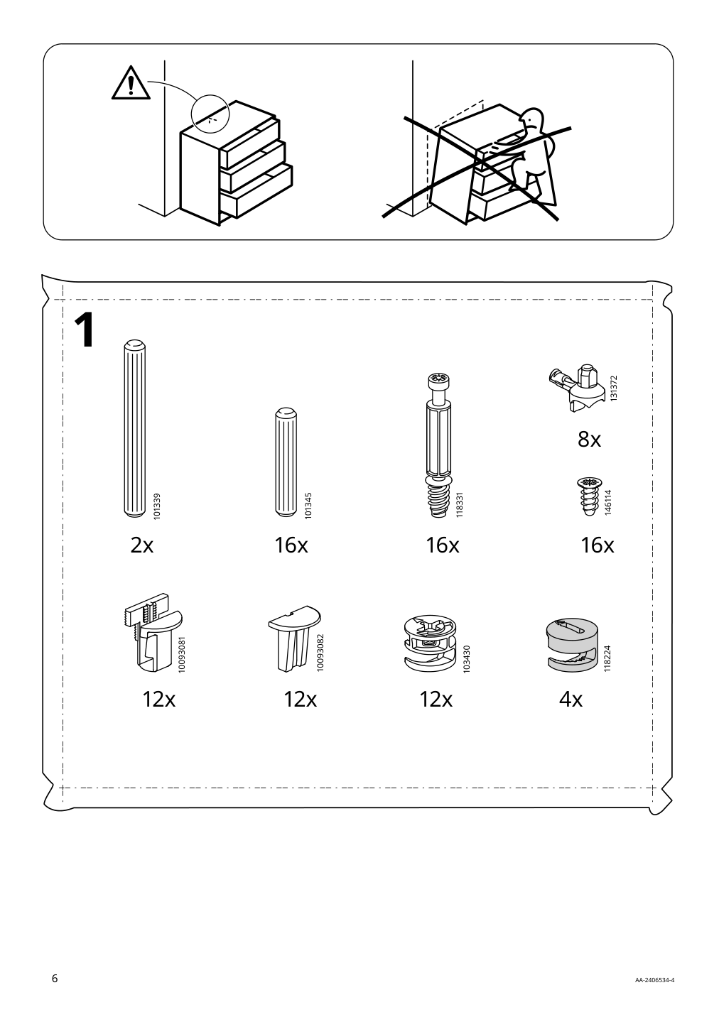 Assembly instructions for IKEA Spiksmed sideboard light gray | Page 6 - IKEA SPIKSMED storage combination 695.352.88