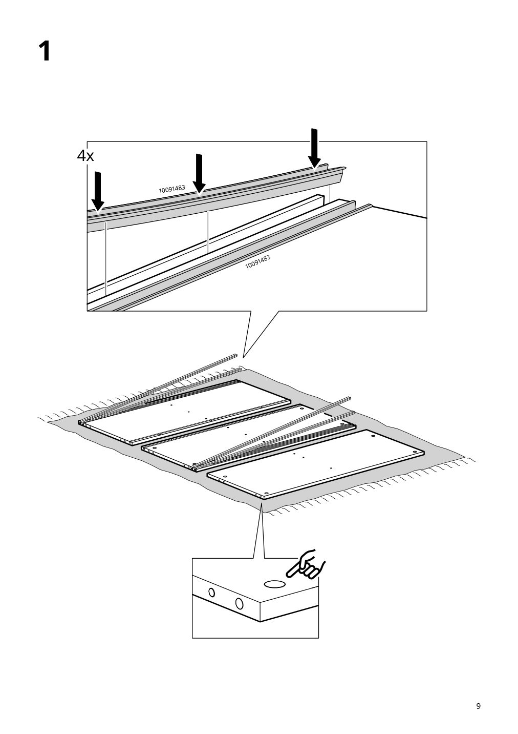 Assembly instructions for IKEA Spiksmed sideboard light gray | Page 9 - IKEA SPIKSMED storage combination 695.352.88