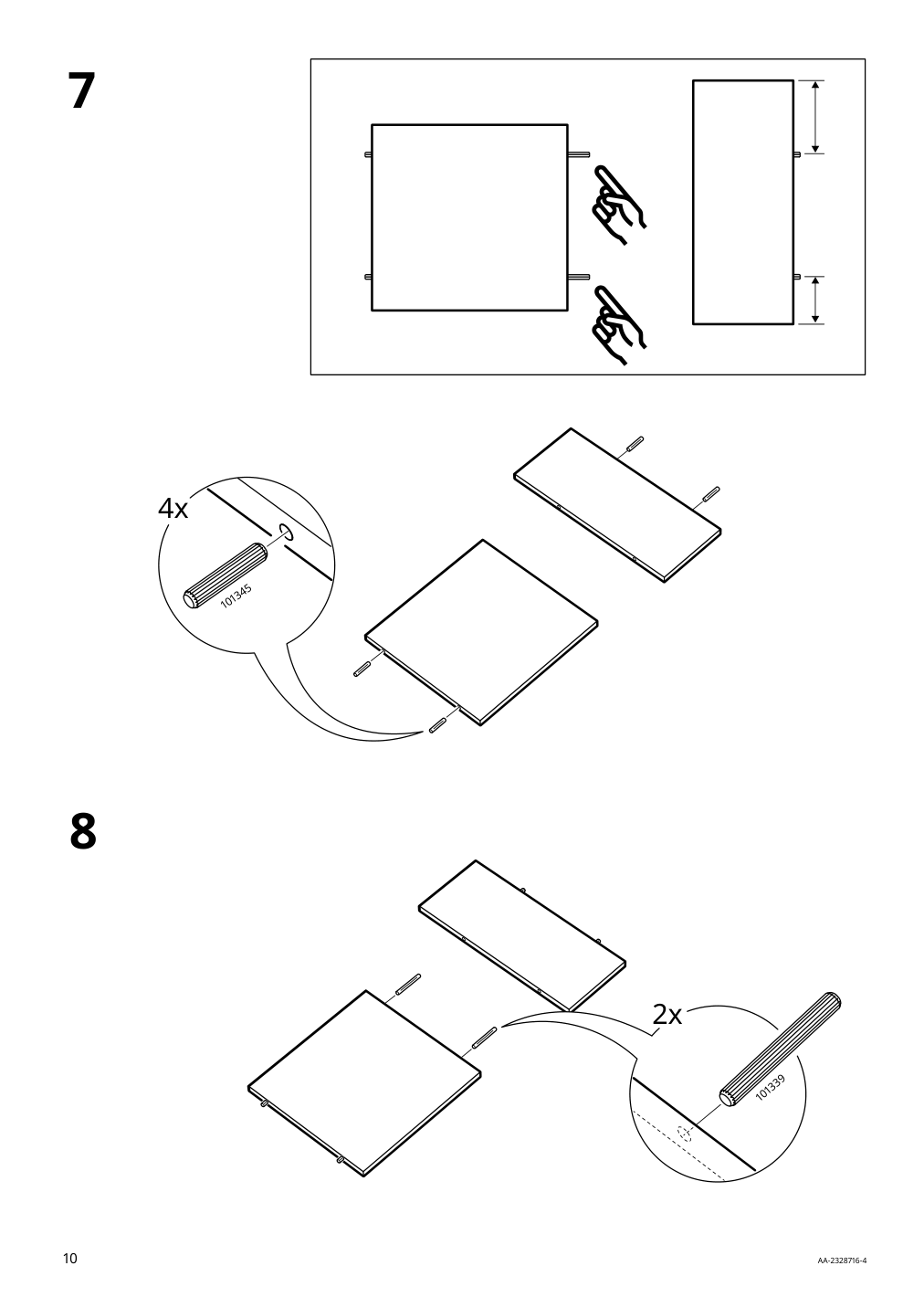 Assembly instructions for IKEA Spiksmed tv unit light gray | Page 10 - IKEA SPIKSMED TV storage combination 295.033.12