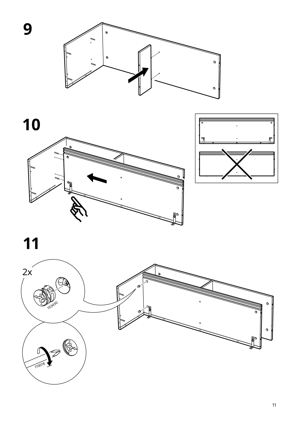 Assembly instructions for IKEA Spiksmed tv unit light gray | Page 11 - IKEA SPIKSMED TV storage combination 295.033.12