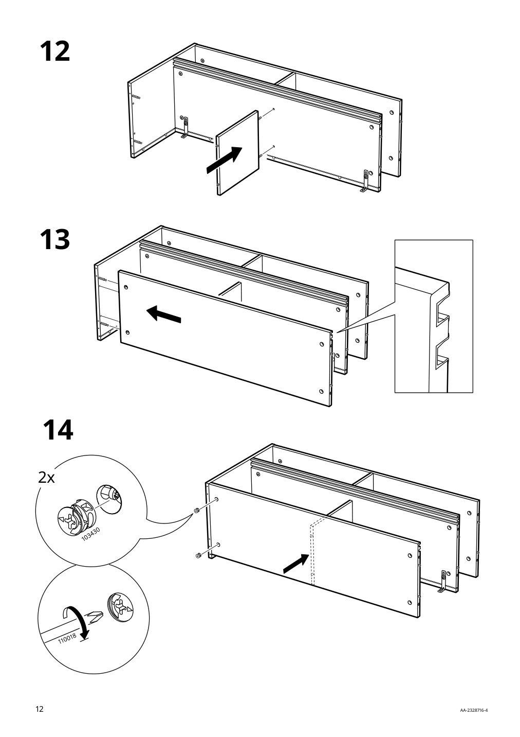 Assembly instructions for IKEA Spiksmed tv unit light gray | Page 12 - IKEA SPIKSMED TV storage combination 295.033.12