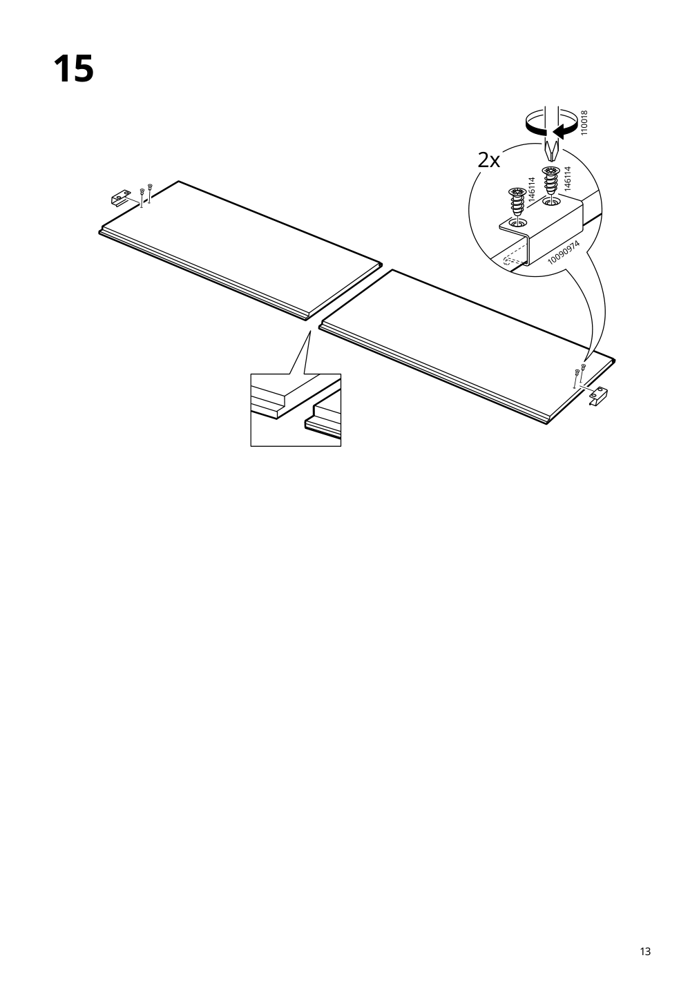 Assembly instructions for IKEA Spiksmed tv unit light gray | Page 13 - IKEA SPIKSMED TV storage combination 295.033.12