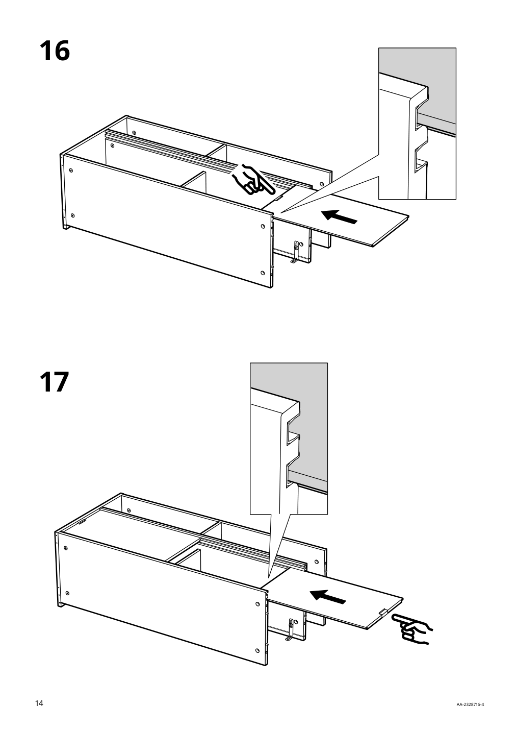 Assembly instructions for IKEA Spiksmed tv unit light gray | Page 14 - IKEA SPIKSMED TV storage combination 295.033.12