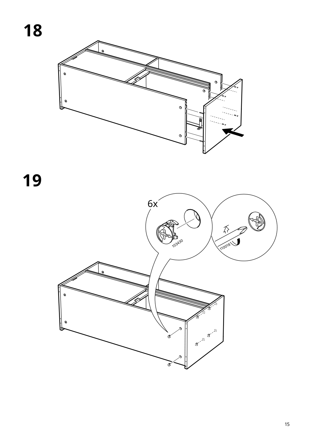 Assembly instructions for IKEA Spiksmed tv unit light gray | Page 15 - IKEA SPIKSMED TV storage combination 295.033.12