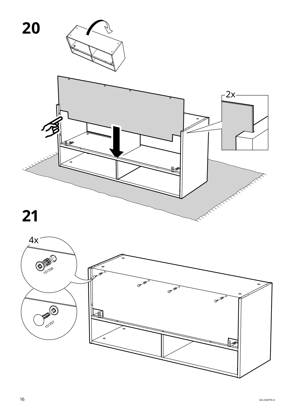 Assembly instructions for IKEA Spiksmed tv unit light gray | Page 16 - IKEA SPIKSMED TV storage combination 295.033.12