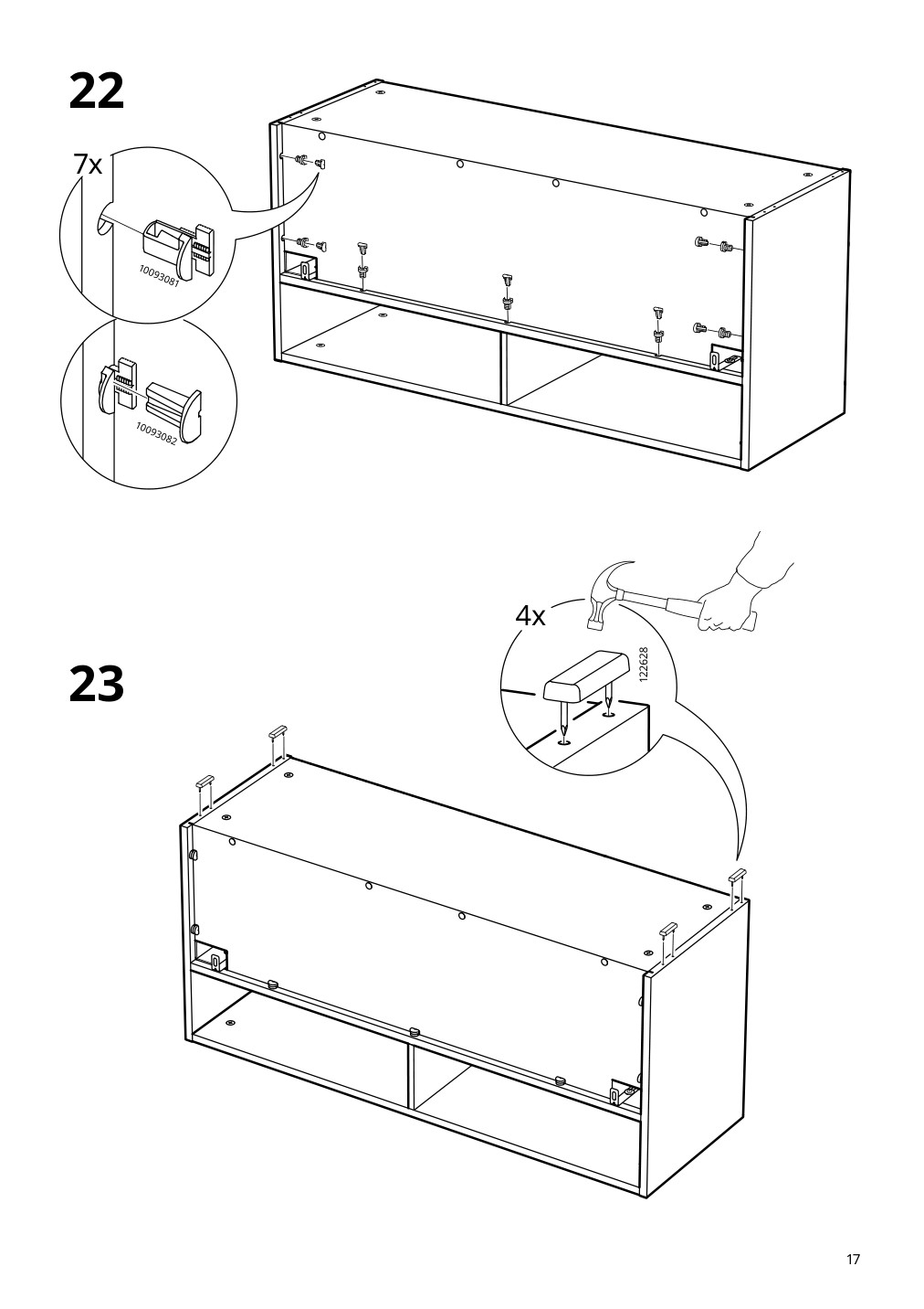 Assembly instructions for IKEA Spiksmed tv unit light gray | Page 17 - IKEA SPIKSMED TV storage combination 295.033.12