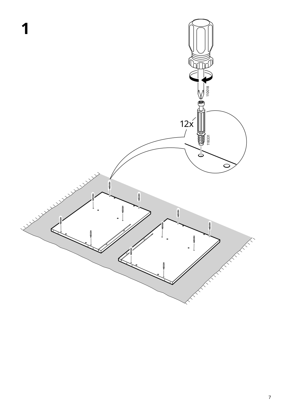 Assembly instructions for IKEA Spiksmed tv unit light gray | Page 7 - IKEA SPIKSMED TV storage combination 295.033.12