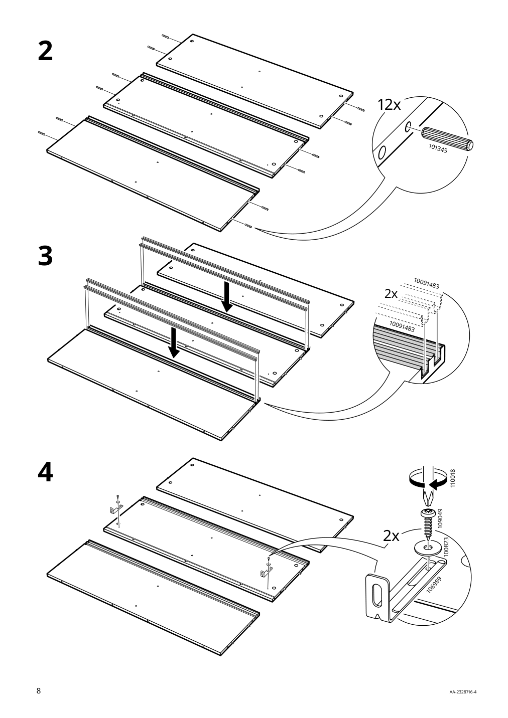 Assembly instructions for IKEA Spiksmed tv unit light gray | Page 8 - IKEA SPIKSMED TV storage combination 295.033.12