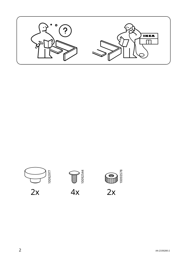 Assembly instructions for IKEA Spinnrock box with compartments white | Page 2 - IKEA SPINNROCK box with compartments 105.430.49