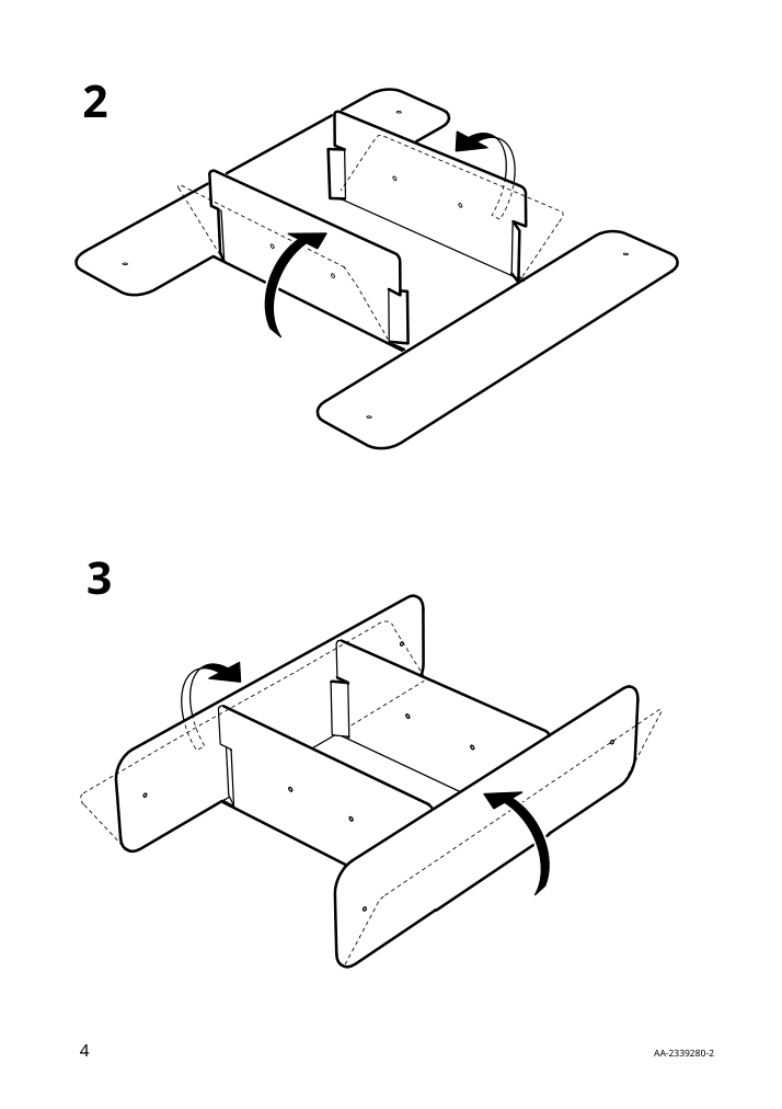 Assembly instructions for IKEA Spinnrock box with compartments white | Page 4 - IKEA SPINNROCK box with compartments 105.430.49